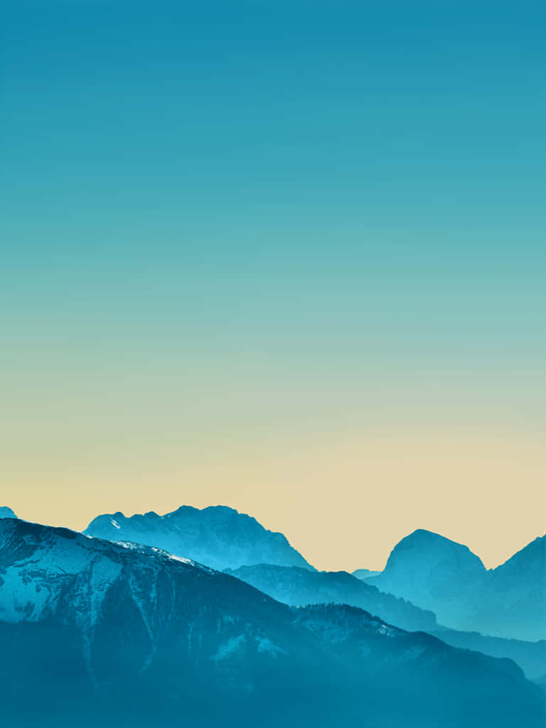 blue sky, mountains, teal, SD Phone Wallpaper