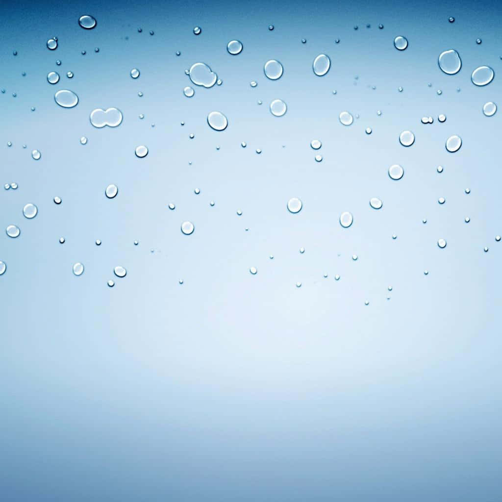 iPad Default, blue background, water droplets, SD Desktop Wallpaper