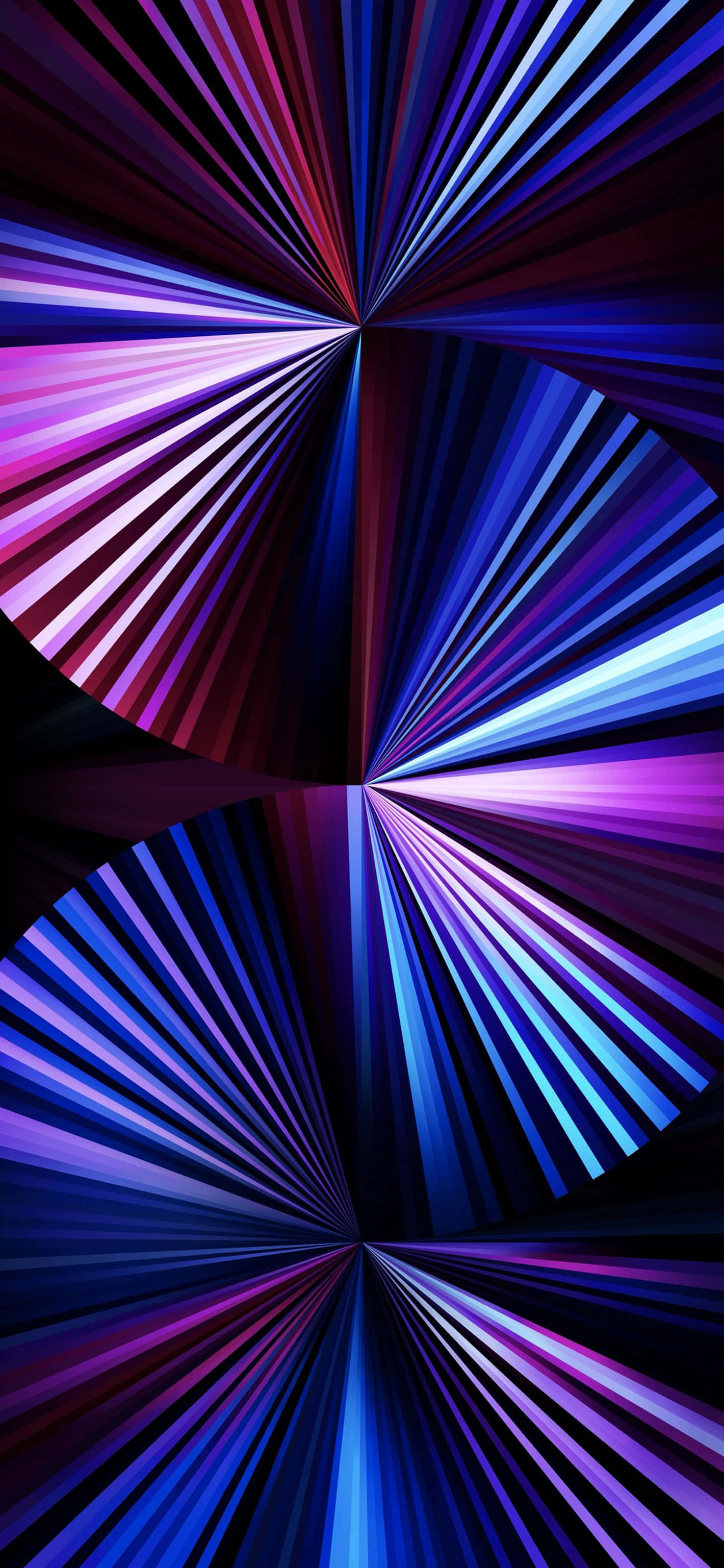 iPad Default, vibrant purple, blue light rays, 2K Phone Wallpaper