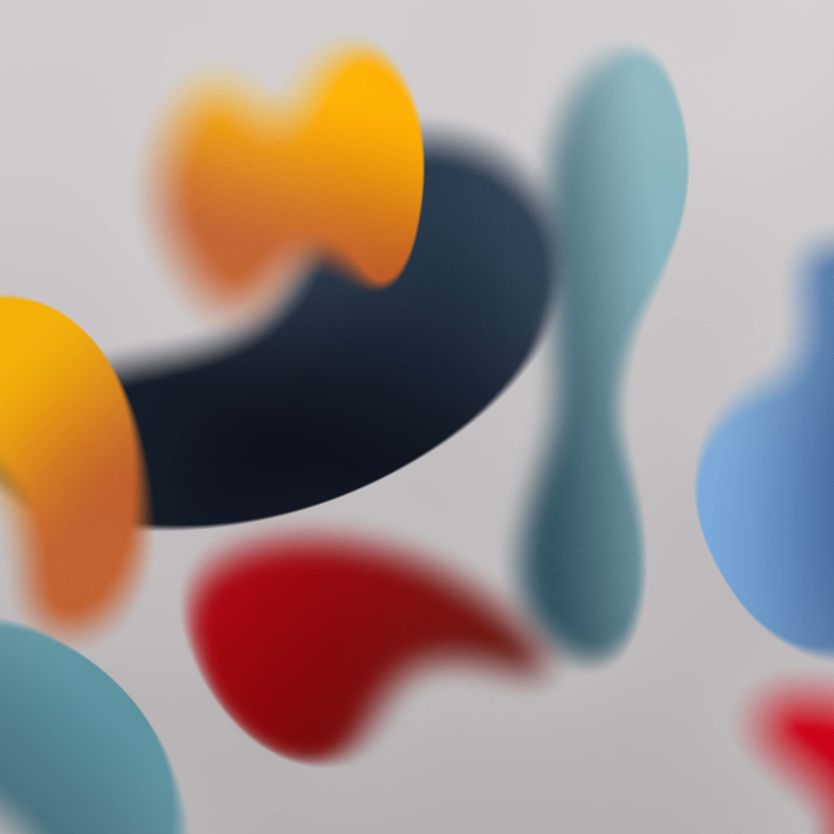 iPad, neutral background, soft blurred abstract shapes, 2K Desktop Wallpaper