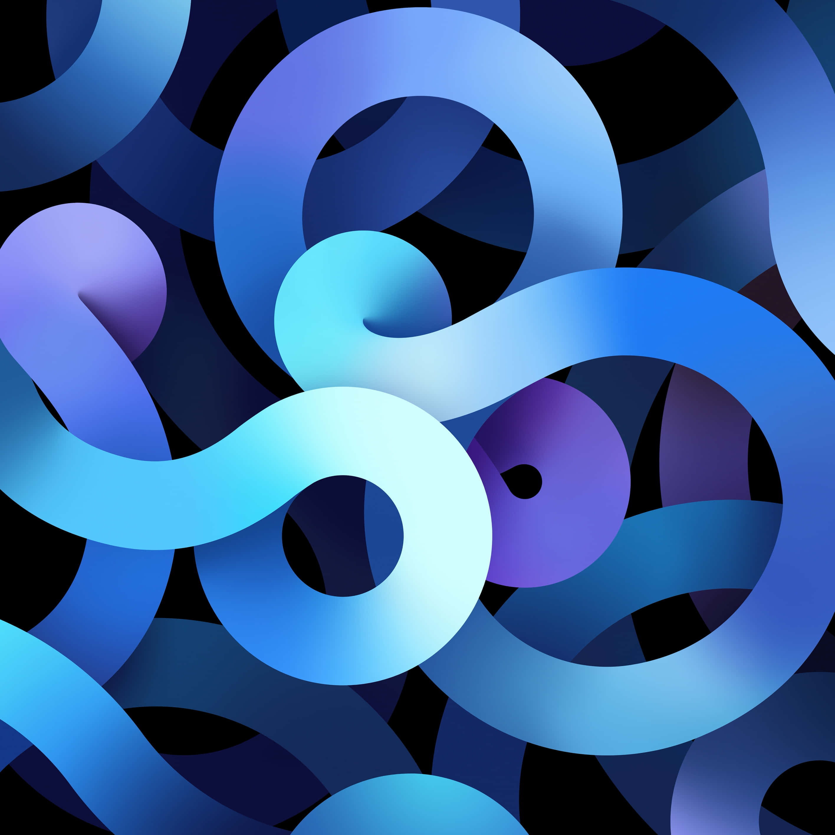 iPad, default home screen, vibrant blue gradient, 2K Desktop Wallpaper