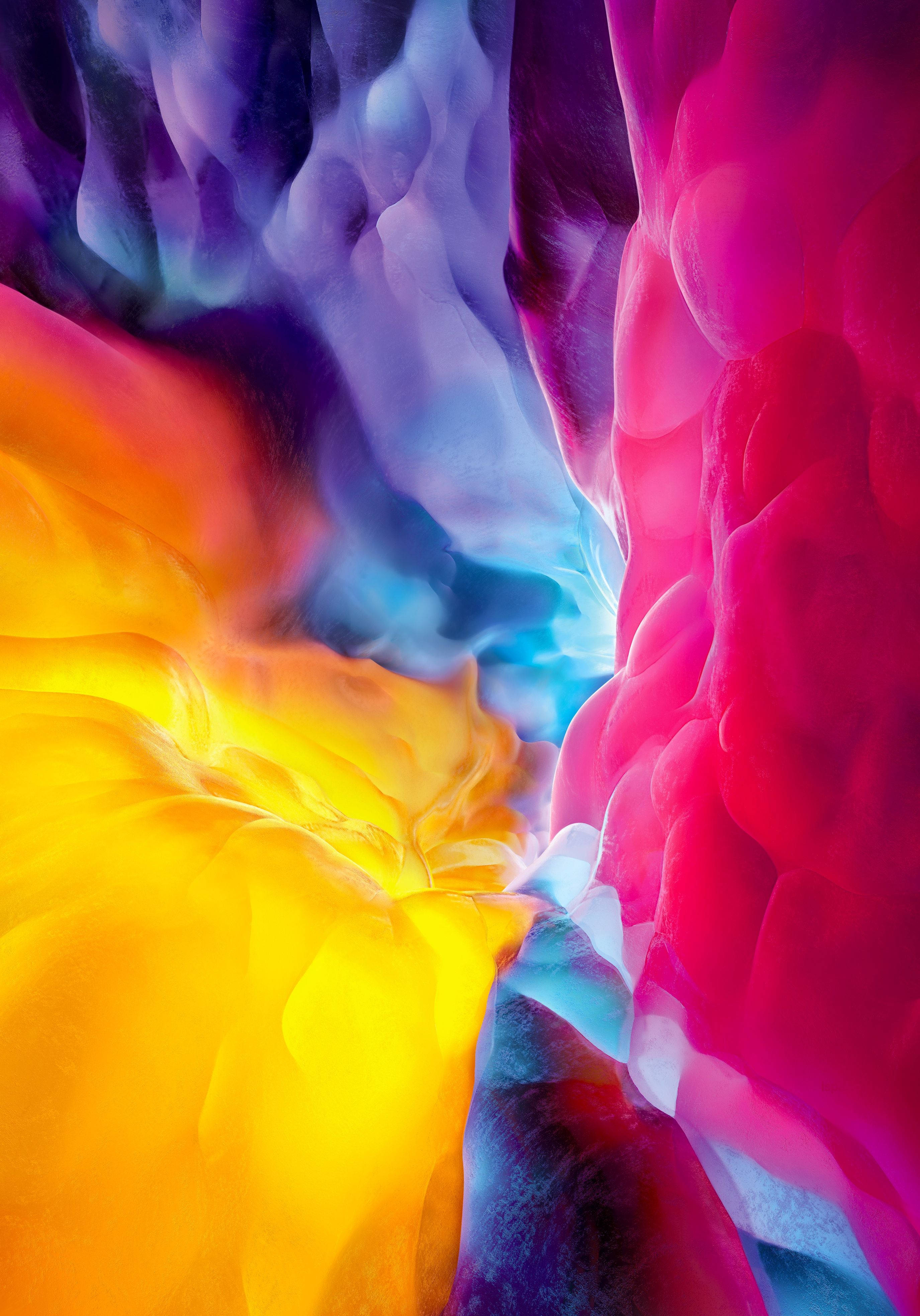 iPad Lock Screen, yellow, pink, 4K Phone Wallpaper