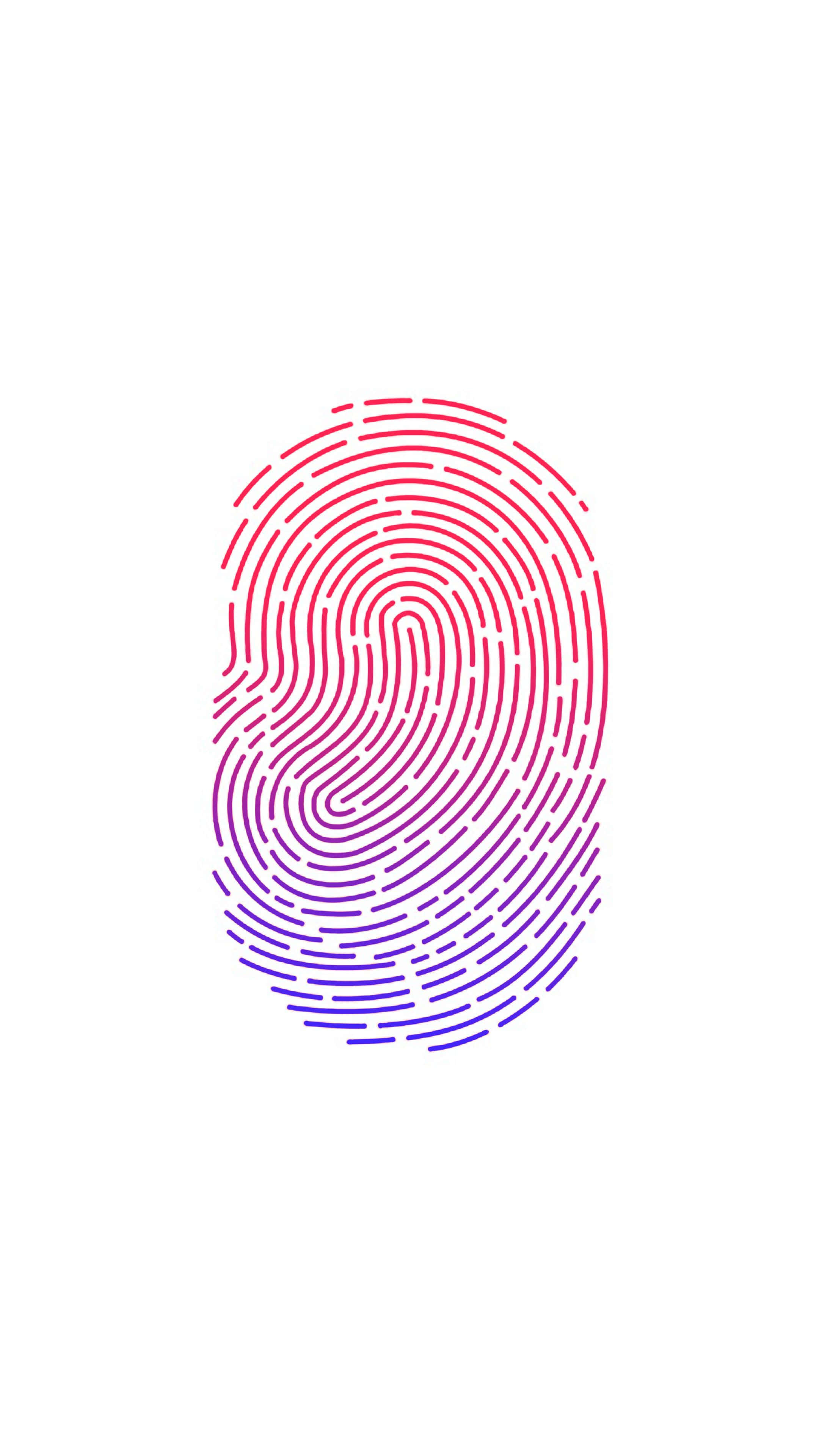 Touch ID, fingerprint pattern, gradient pink to purple, 4K Phone Wallpaper