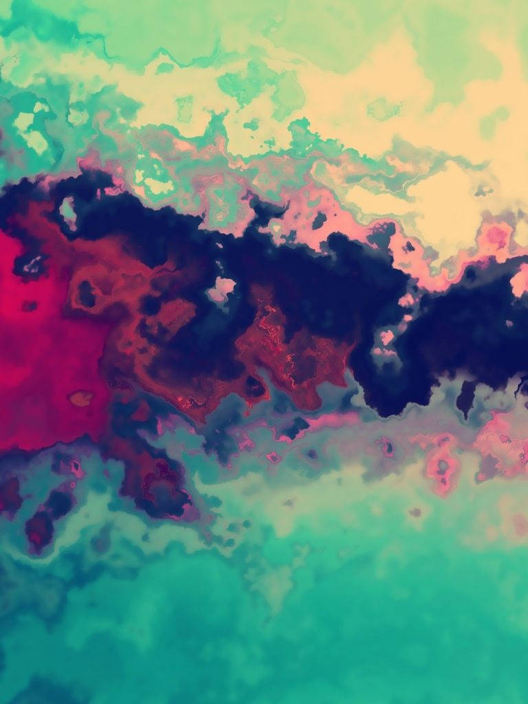 iPad Mini, teal, pink, SD Phone Wallpaper