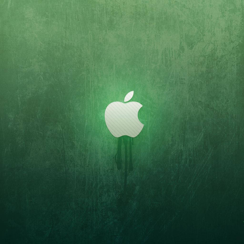 iPad Mini, green apple logo, white Apple logo, SD Desktop Wallpaper