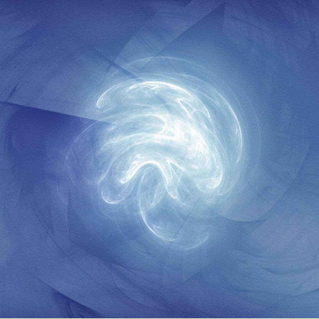 iPad Mini, white energy, deep blue abstract background, SD Desktop Wallpaper