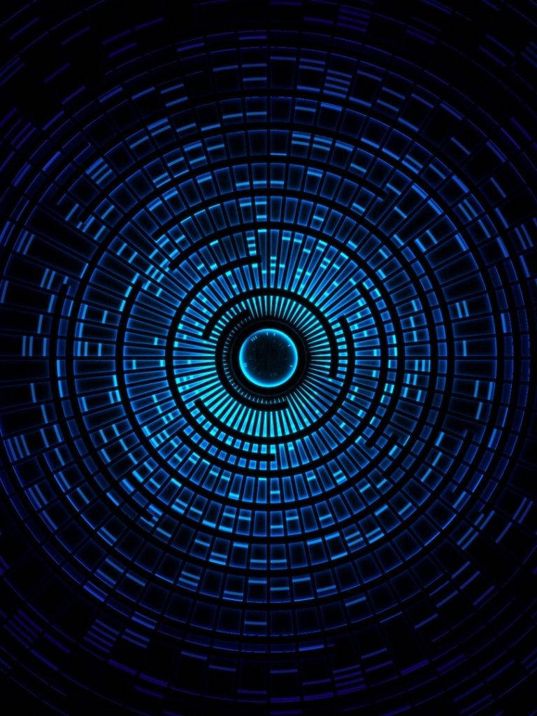 iPad Mini, blue, circular, SD Phone Wallpaper