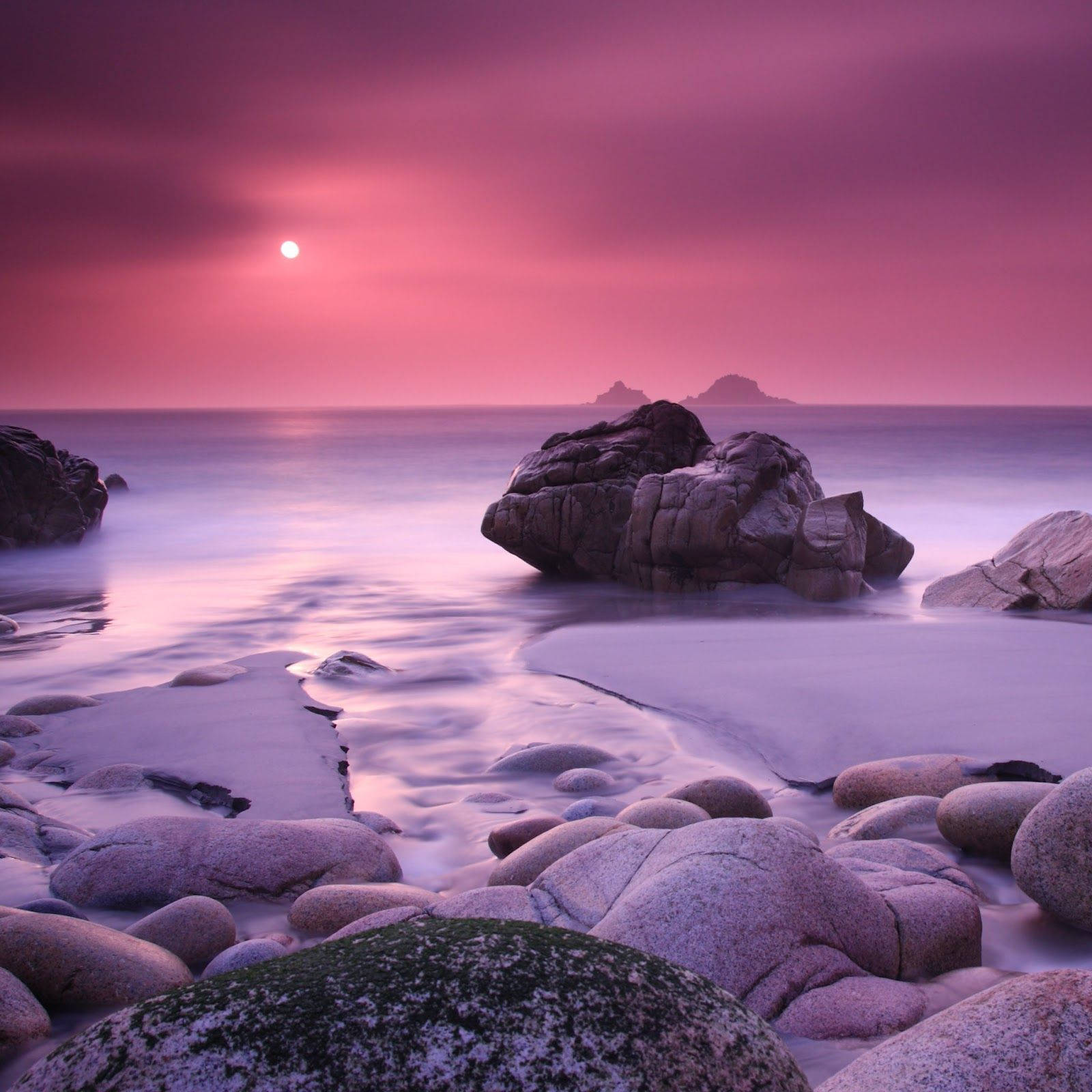 Rocky Beach Sunset, iPad Mini, sunset, HD Desktop Wallpaper