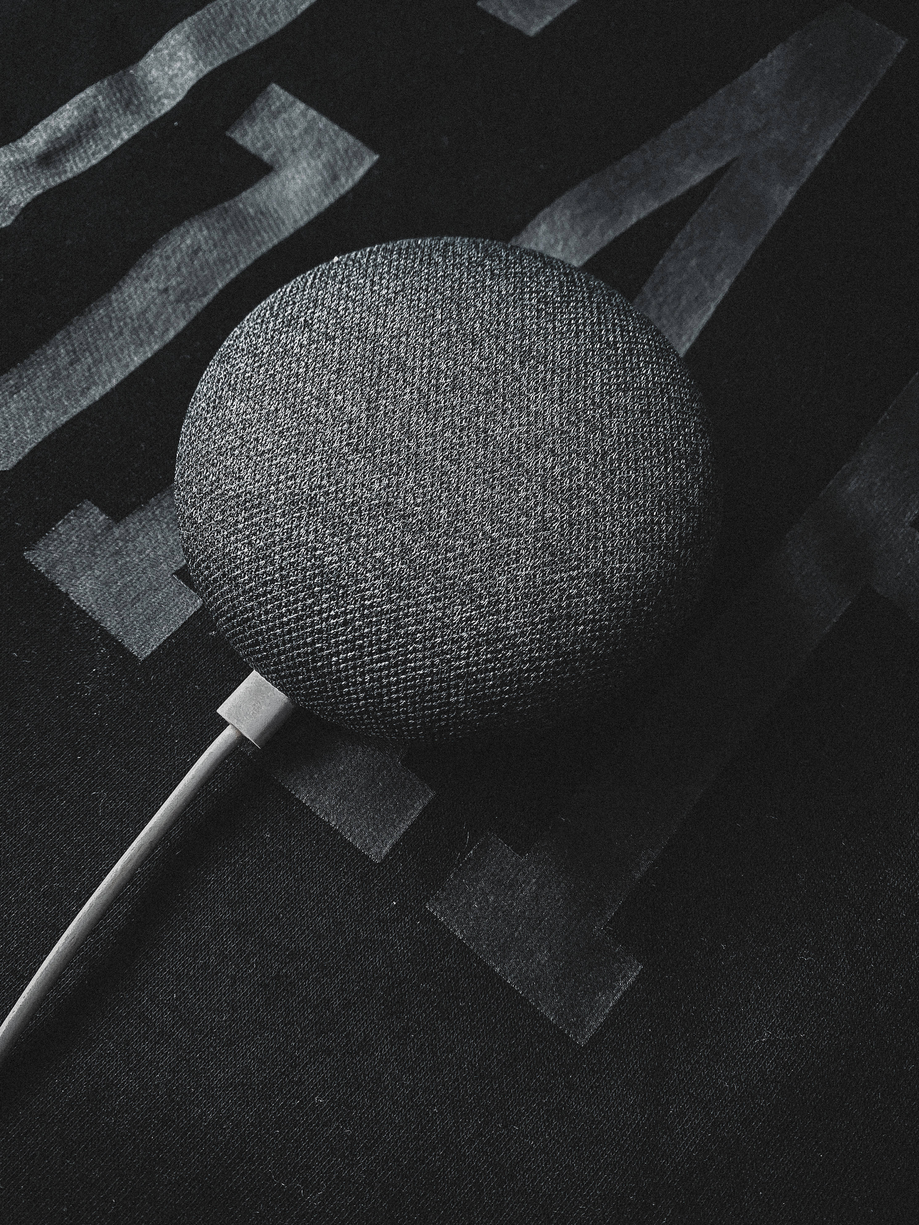iPad Mini, textured black, dark fabric, 4K Phone Wallpaper