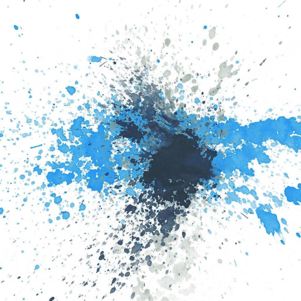 iPad Mini, blue ink splash, blue, SD Desktop Wallpaper