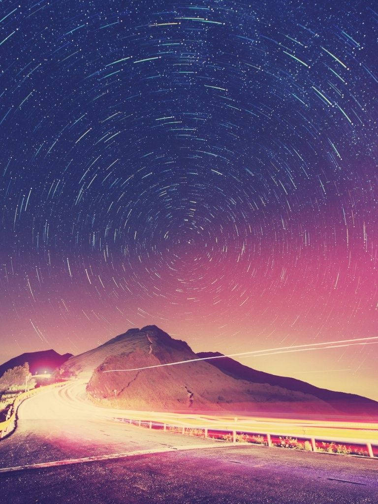 Starry Night, iPad Mini, vibrant night sky, SD Phone Wallpaper