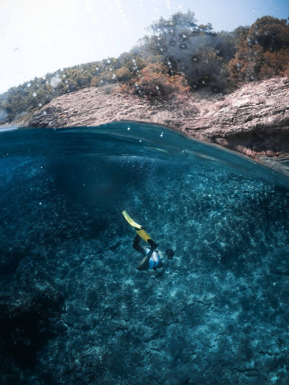 iPad Mini, scuba diving, turquoise water, HD Phone Wallpaper