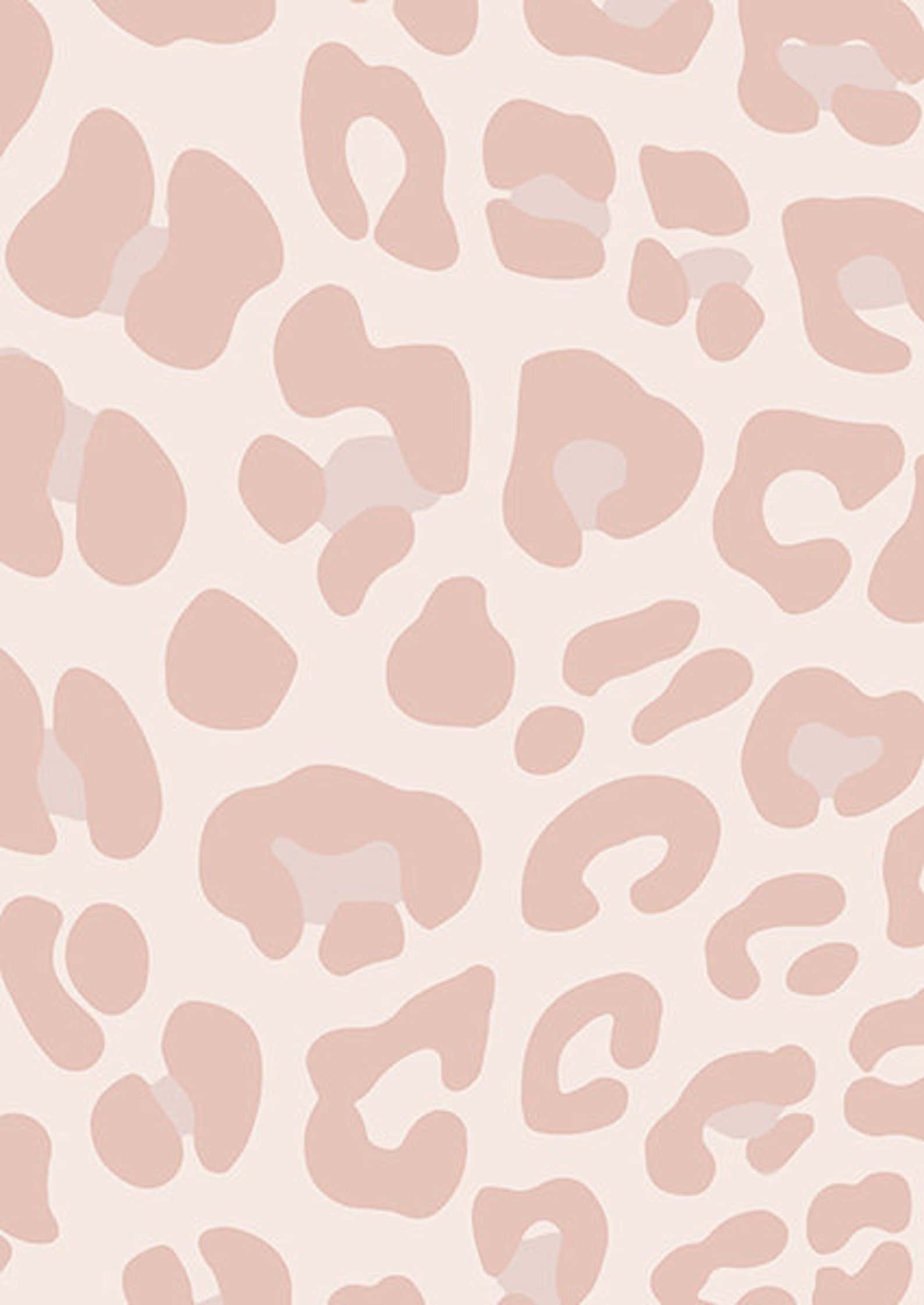 preppy pink leopard print pattern, soft pink leopard print, muted tones, Full HD Phone Wallpaper
