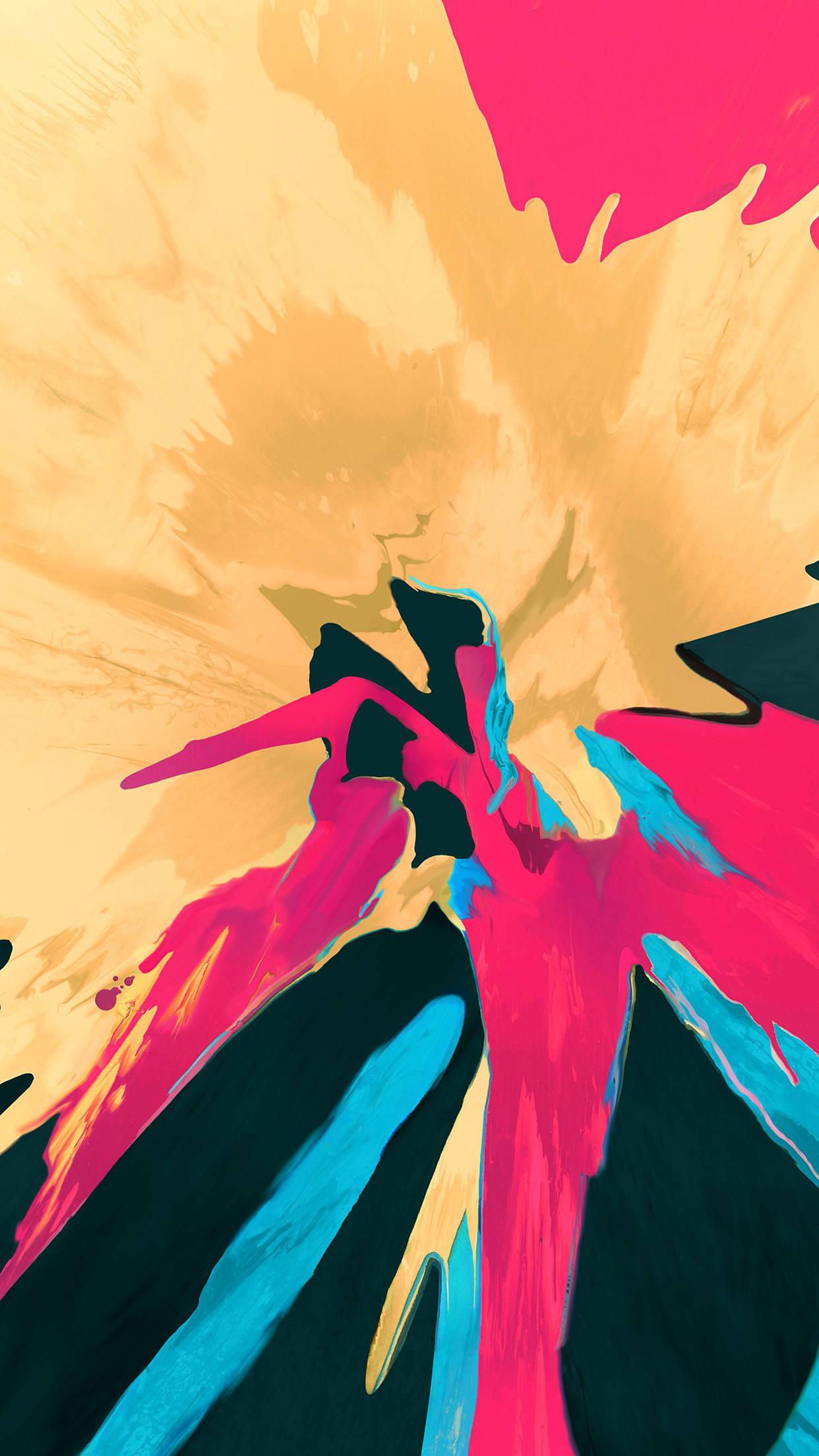 iPad Pro 12.9, abstract explosion, pink, Full HD Phone Wallpaper