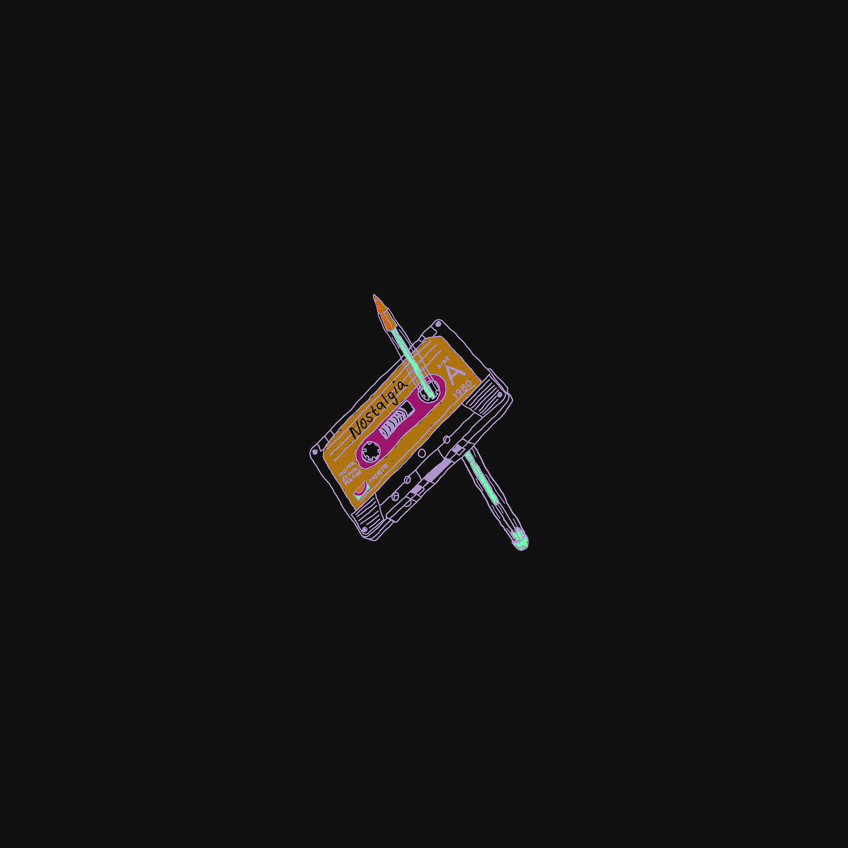 iPad Pro 12.9, cassette tape, Nostalgia, 2K Desktop Wallpaper