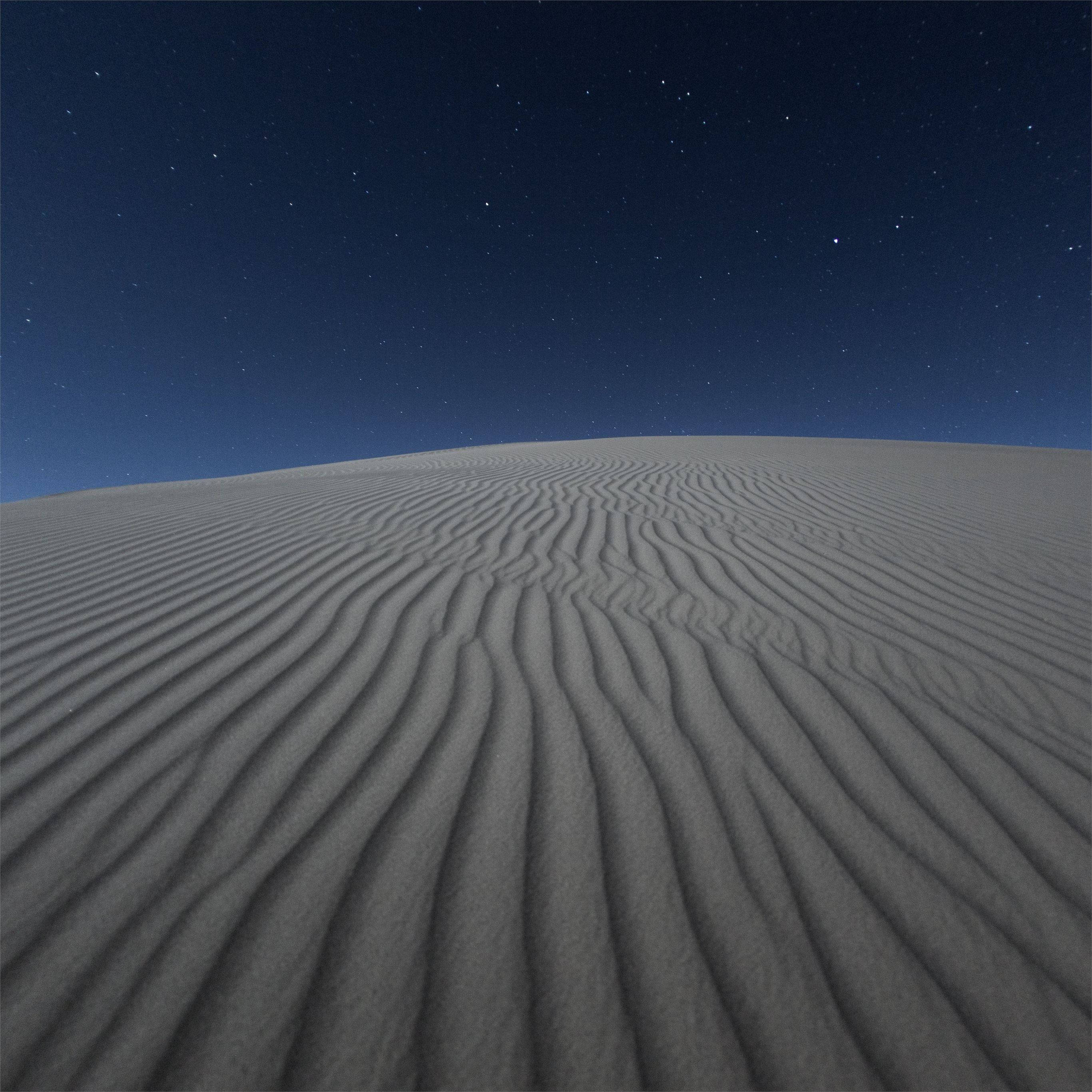 iPad Pro 12.9, desert, starry night sky, 2K Desktop Wallpaper