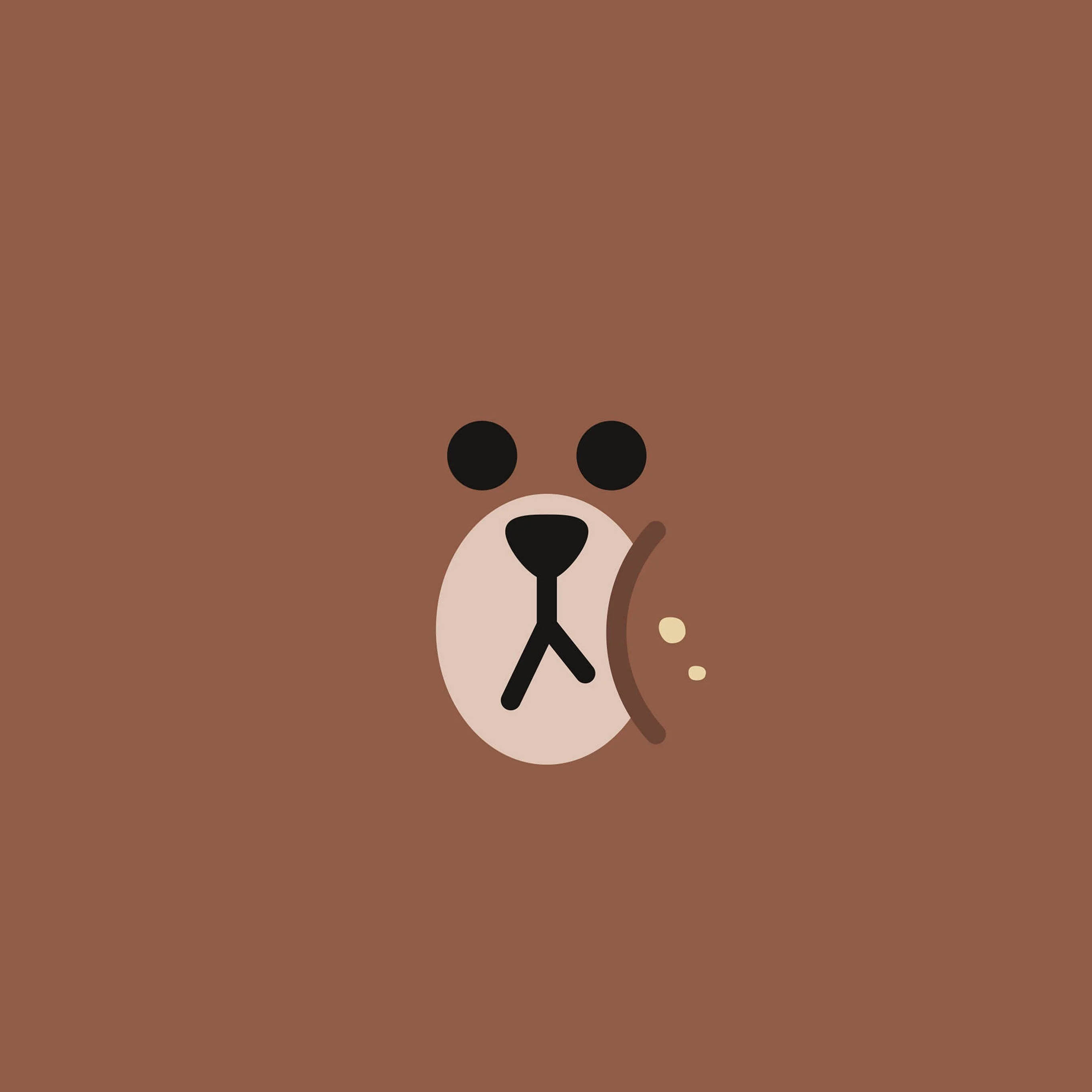 iPad Pro, Cute Bear Face, brown bear face, 2K Desktop Wallpaper