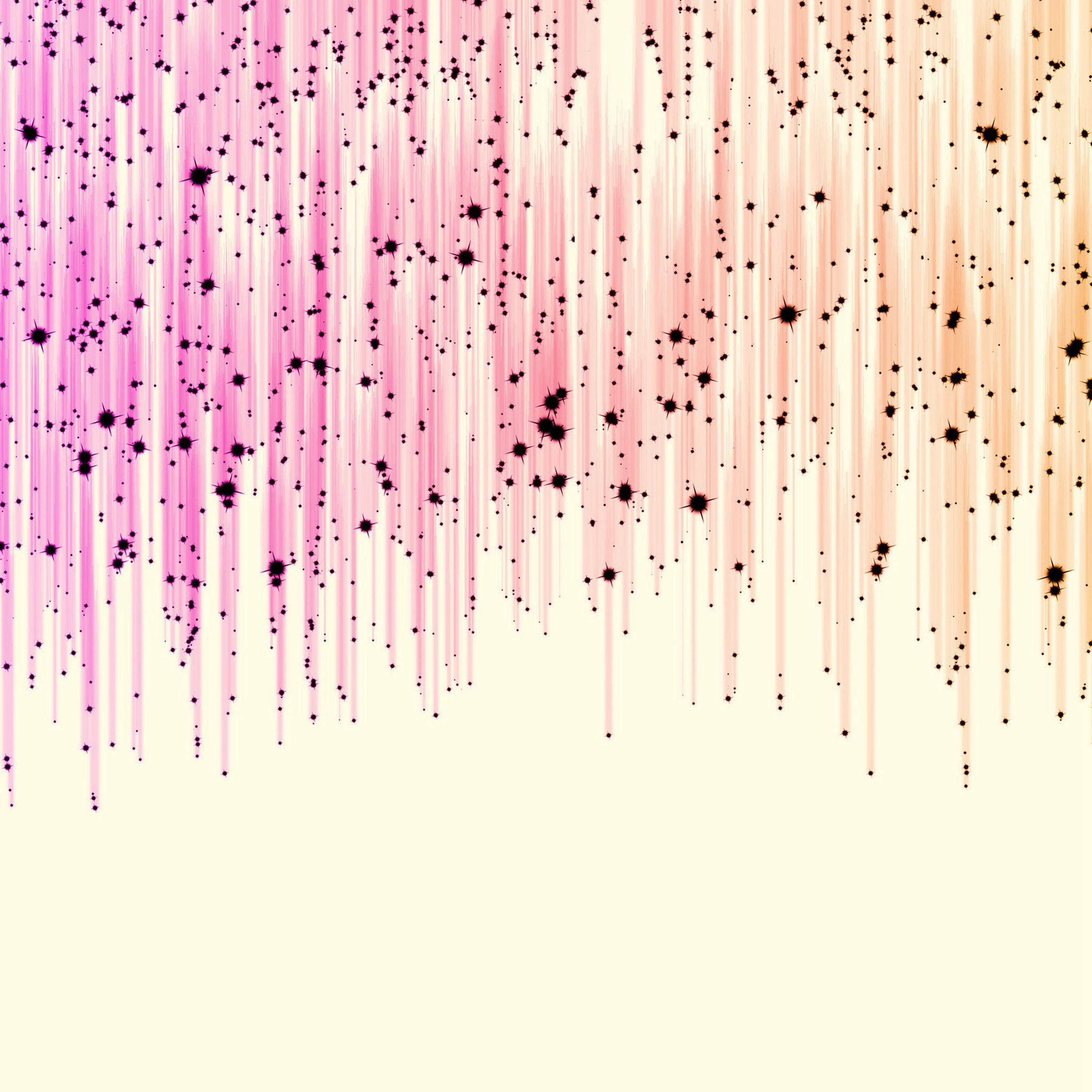 iPad Pro, black meteor shower, vibrant pink and peach vertical streaks, 2K Desktop Wallpaper