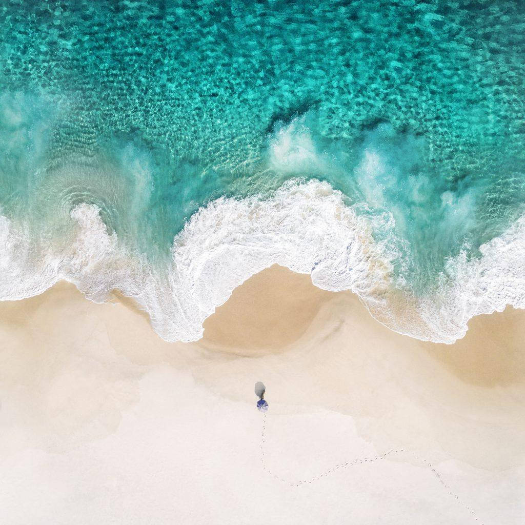 iPad Pro, beach, aerial view, SD Desktop Wallpaper