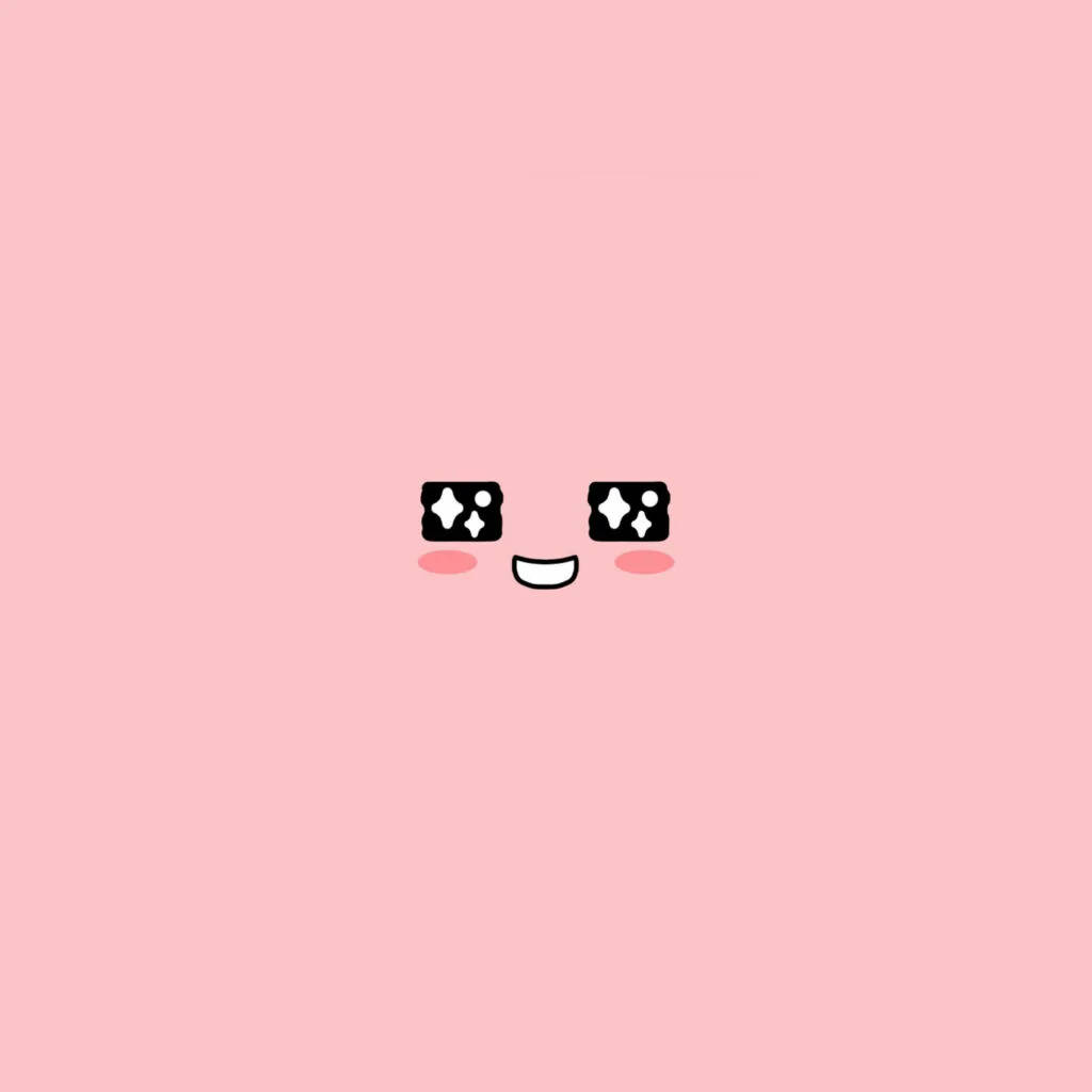 iPad Pro, cute smiley, pink, SD Desktop Wallpaper
