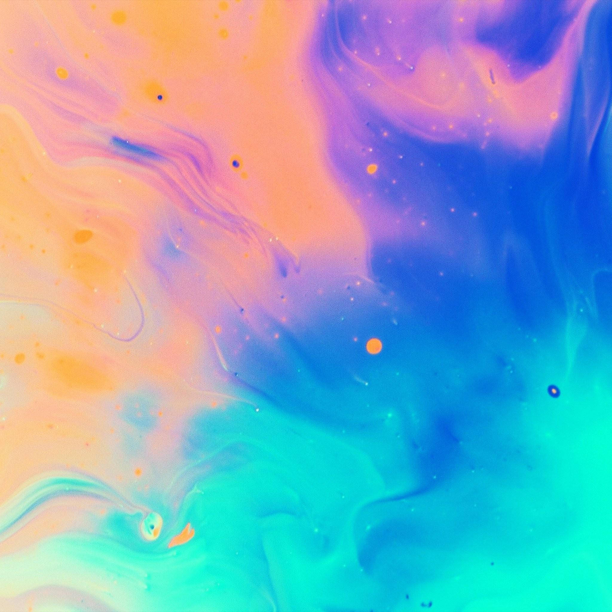 iPad Pro, abstract paint art, orange, Full HD Desktop Wallpaper