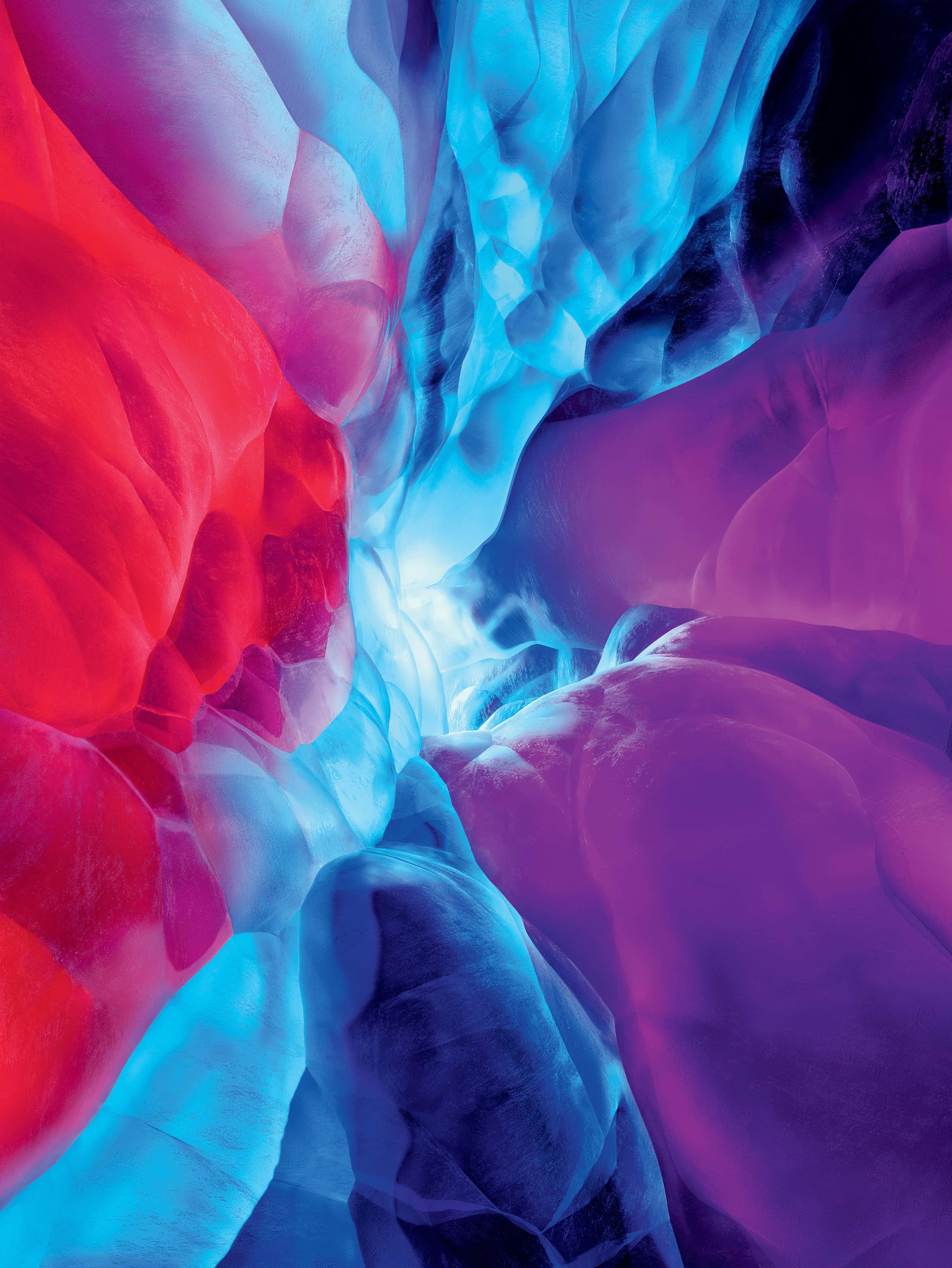 iPad Pro, vibrant red, blue, 4K Phone Wallpaper