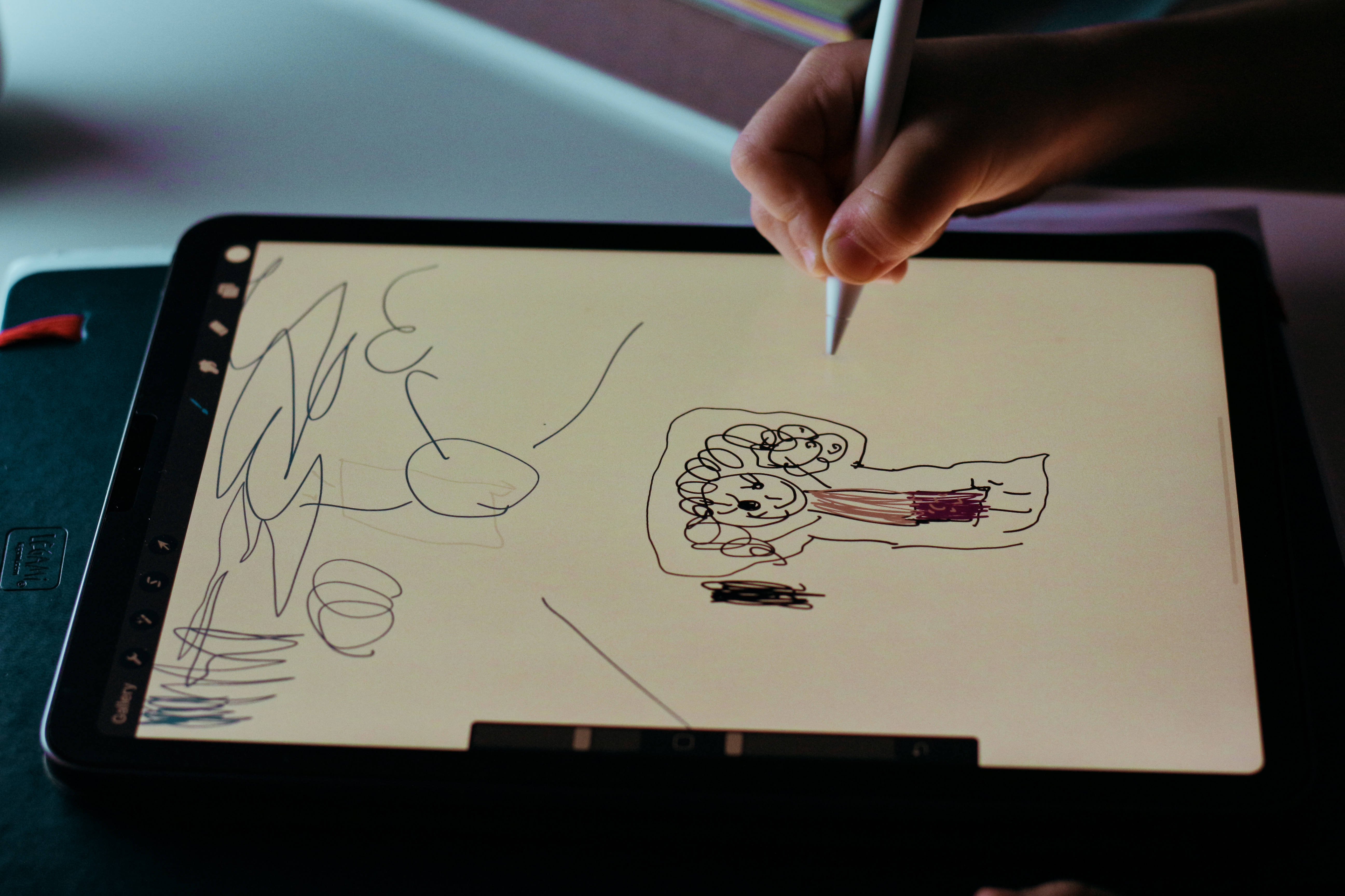 iPad Pro, tablet, whimsical cartoon character, 5K Desktop Wallpaper