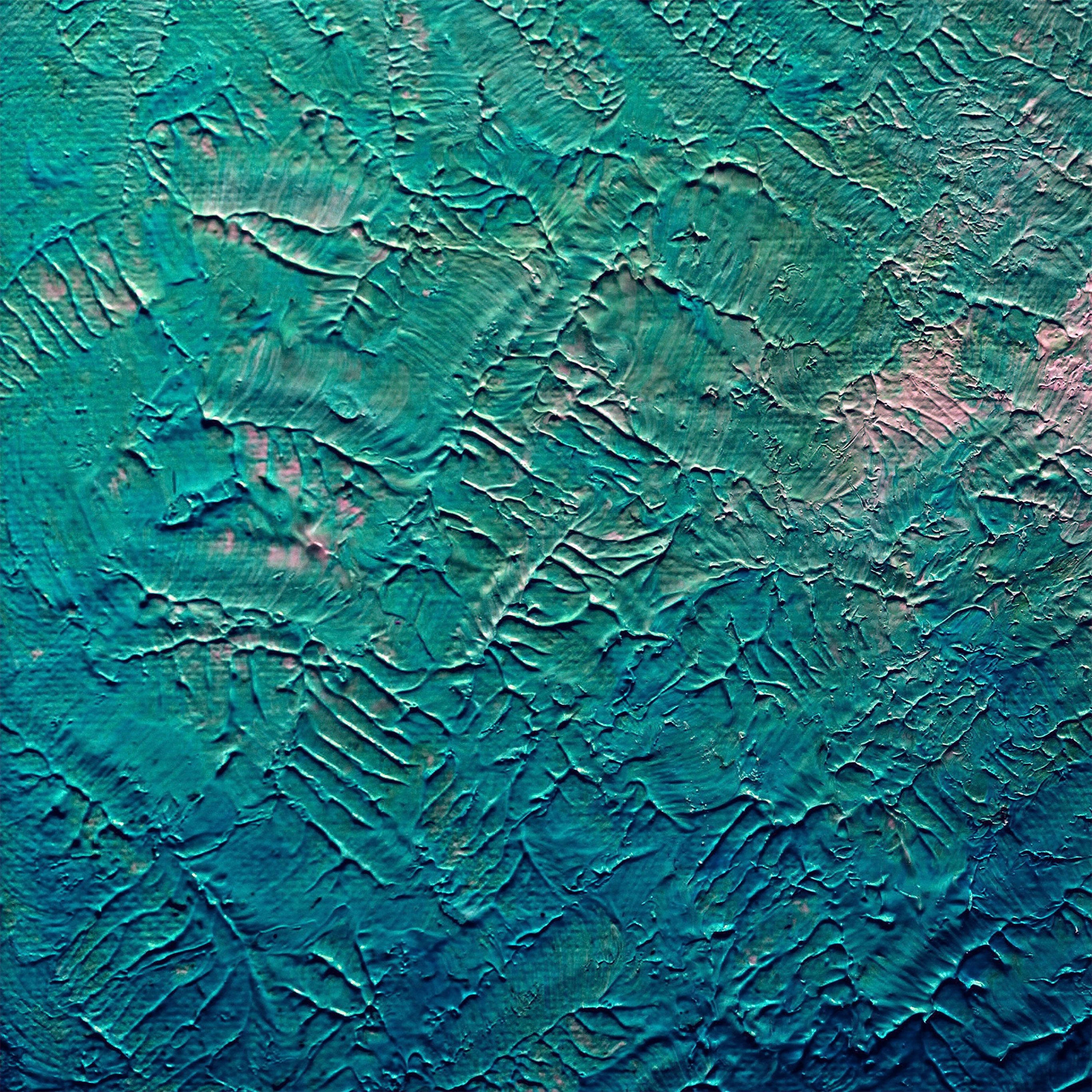 iPad Pro, teal, cracked, 2K Desktop Wallpaper