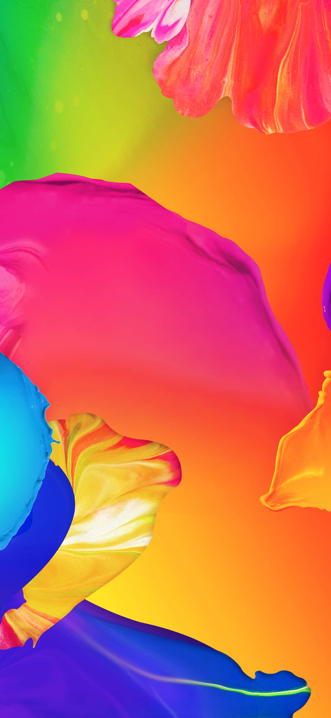 iPhone 11, neon pink, orange, Full HD Phone Wallpaper
