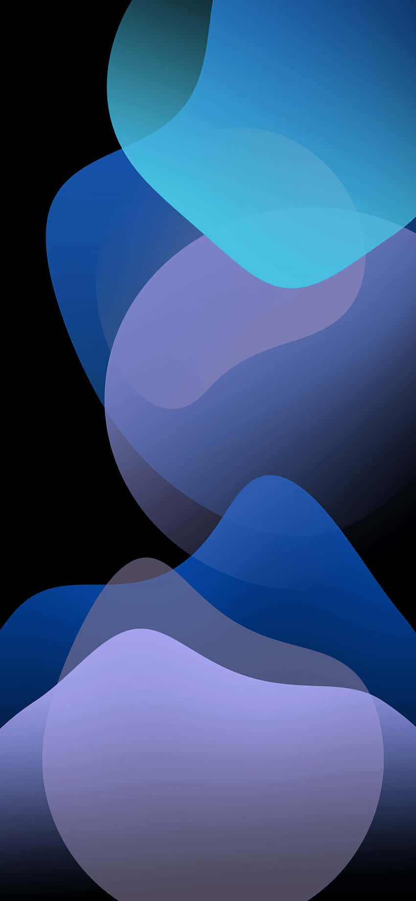 iPhone 11 Original, abstract, fluid blue shapes, HD Phone Wallpaper