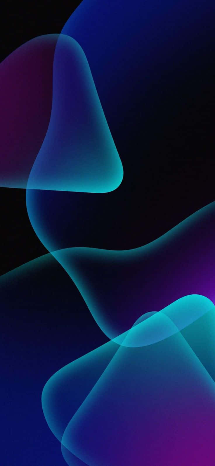 iPhone 11 Original, abstract waves, glowing blue, HD Phone Wallpaper