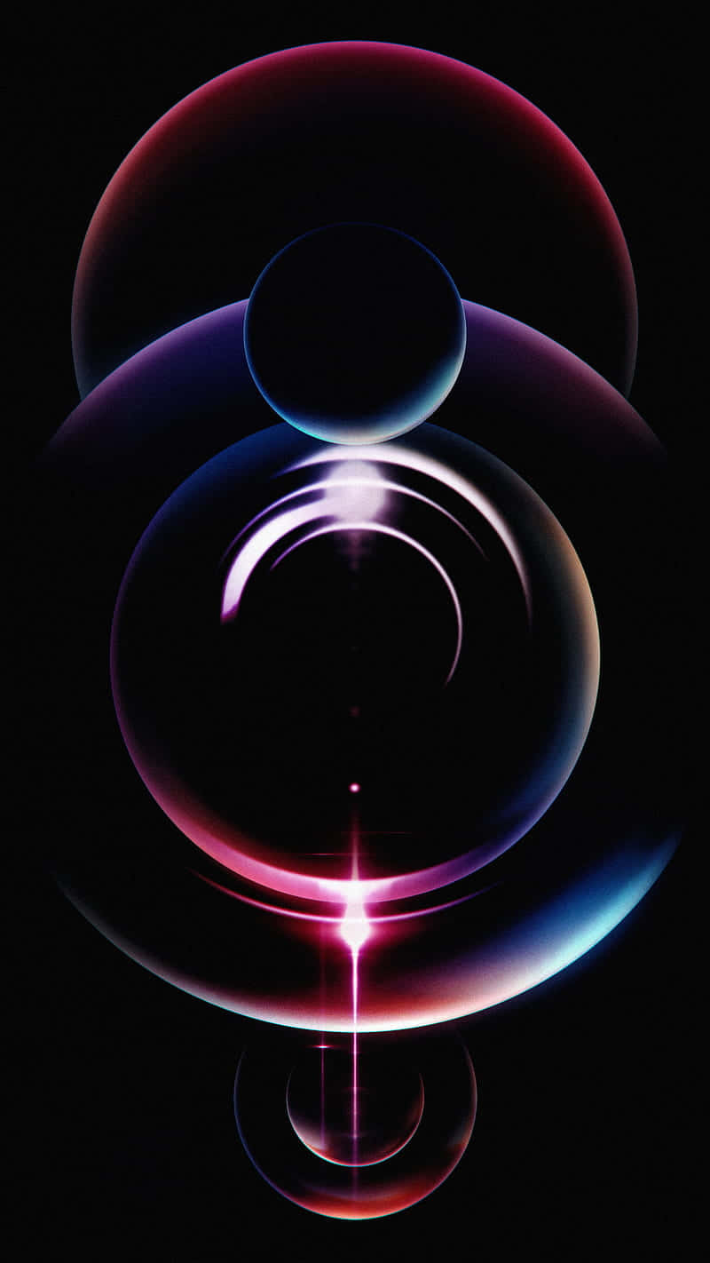iPhone 11, abstract art, glowing spheres, HD Phone Wallpaper