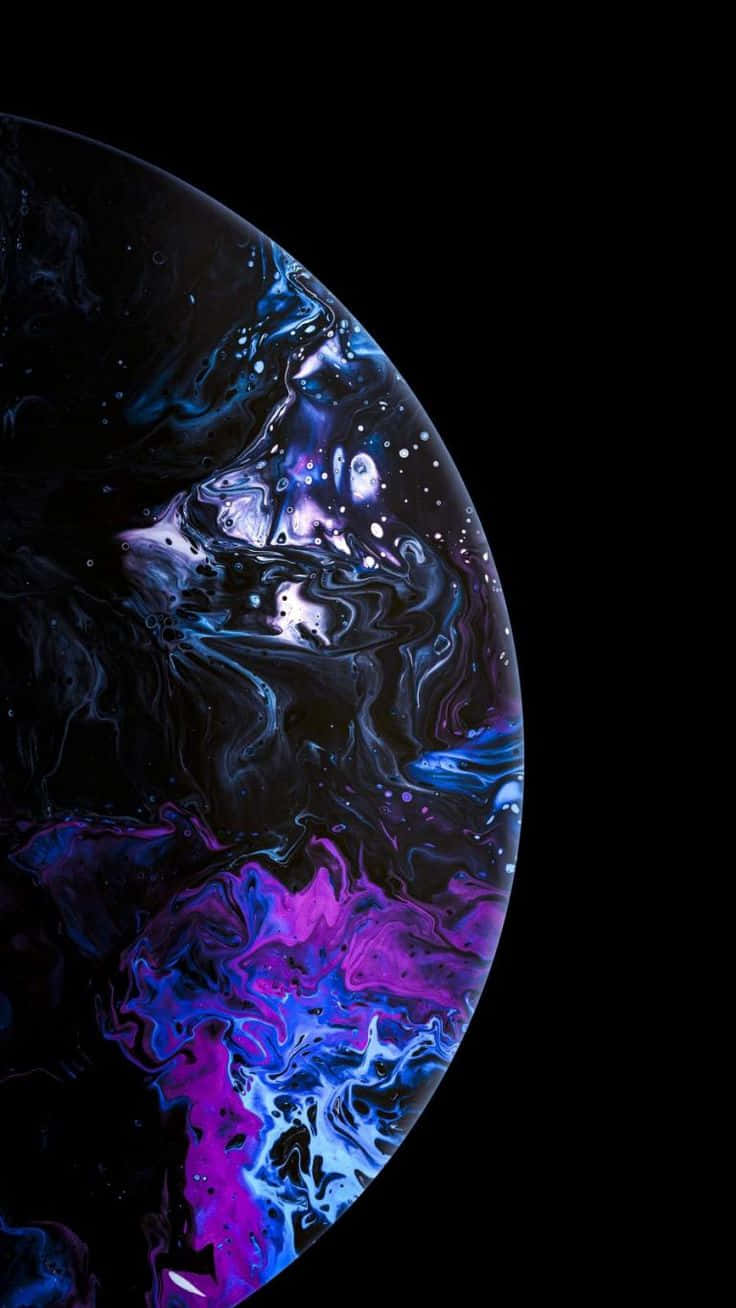 iPhone 11 Original, vibrant purple blue, white nebulae, HD Phone Wallpaper