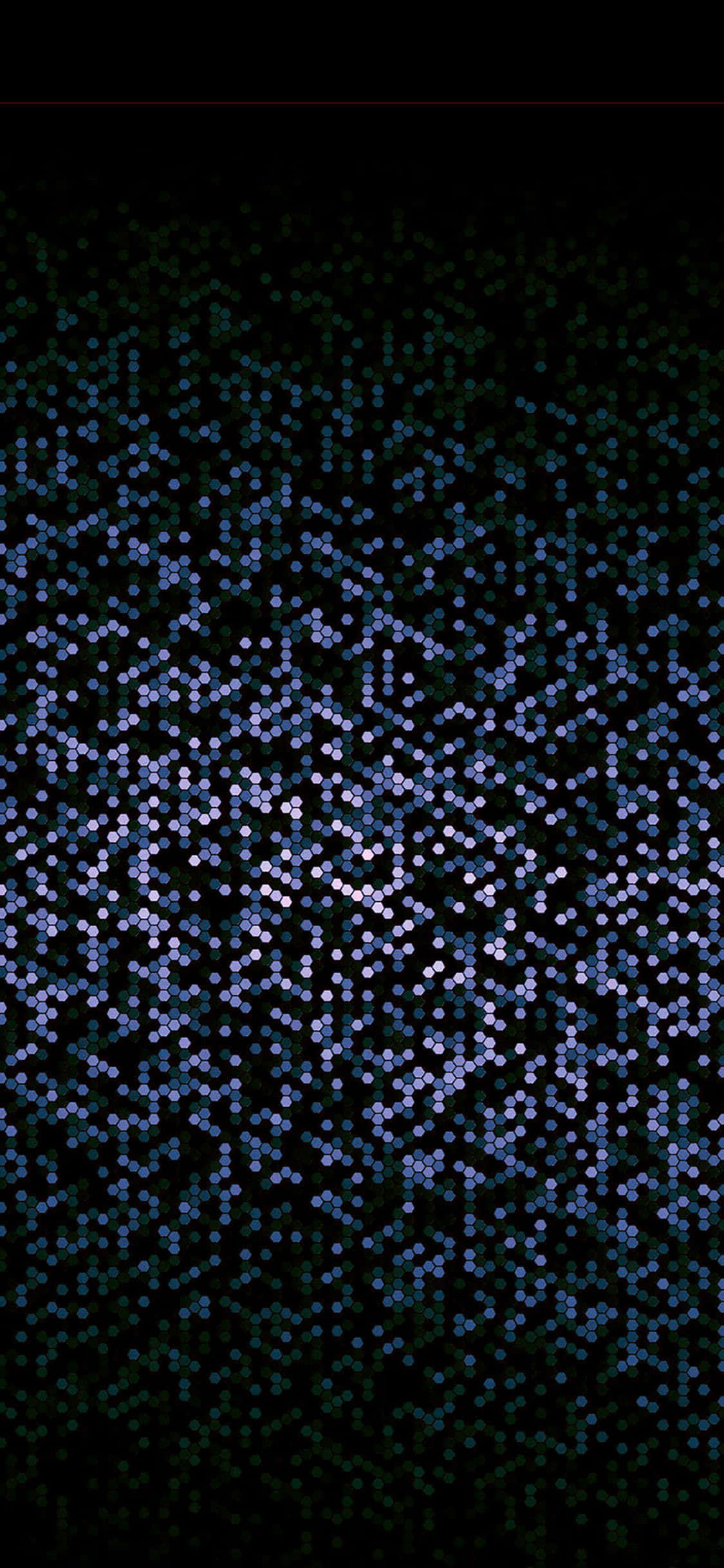 iPhone 11 Pro Black, blue square pattern, glowing blue dots, Full HD Phone Wallpaper