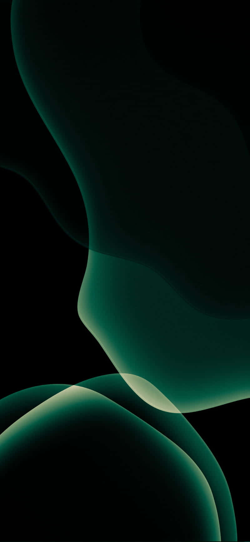 iPhone 11 Pro Black, emerald green, abstract forms, HD Phone Wallpaper