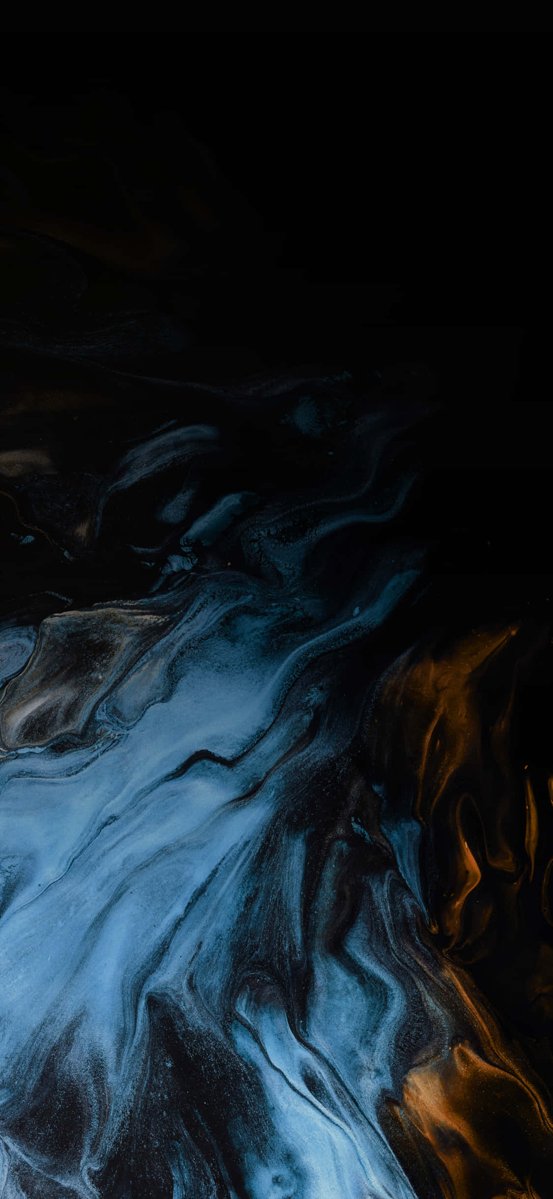iPhone 11 Pro, black finish, dark abstract fluid art, Full HD Phone Wallpaper