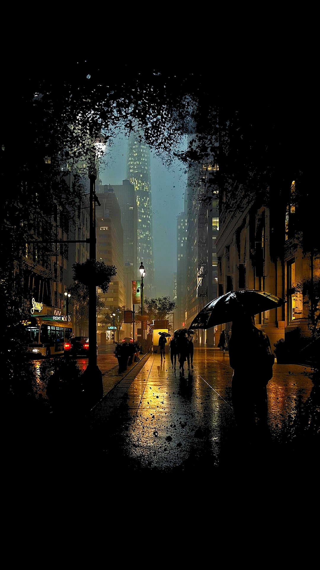 iPhone 11 Pro, Black, city street, Full HD Phone Wallpaper