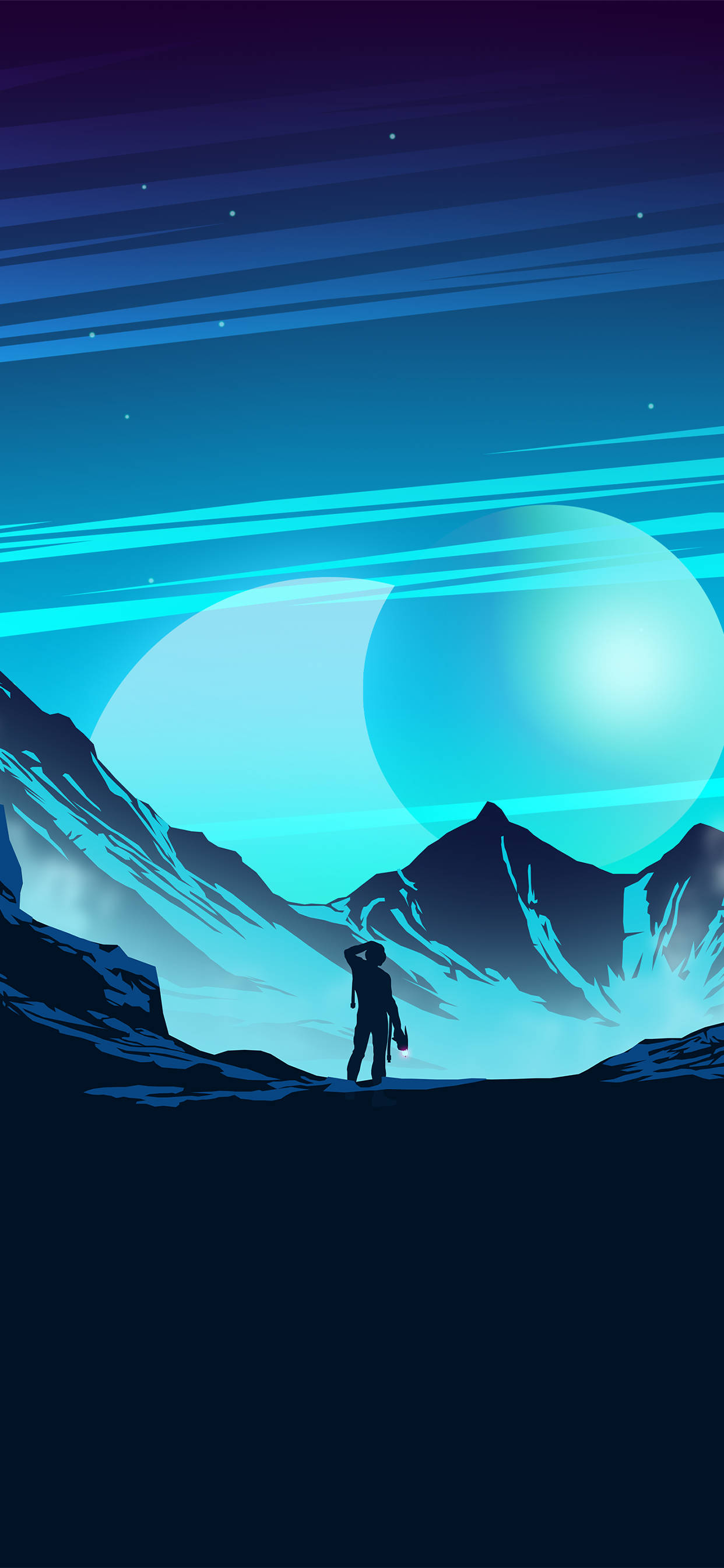 iPhone 11 Pro Max, 4K, Mountain Blue, 2K Phone Wallpaper