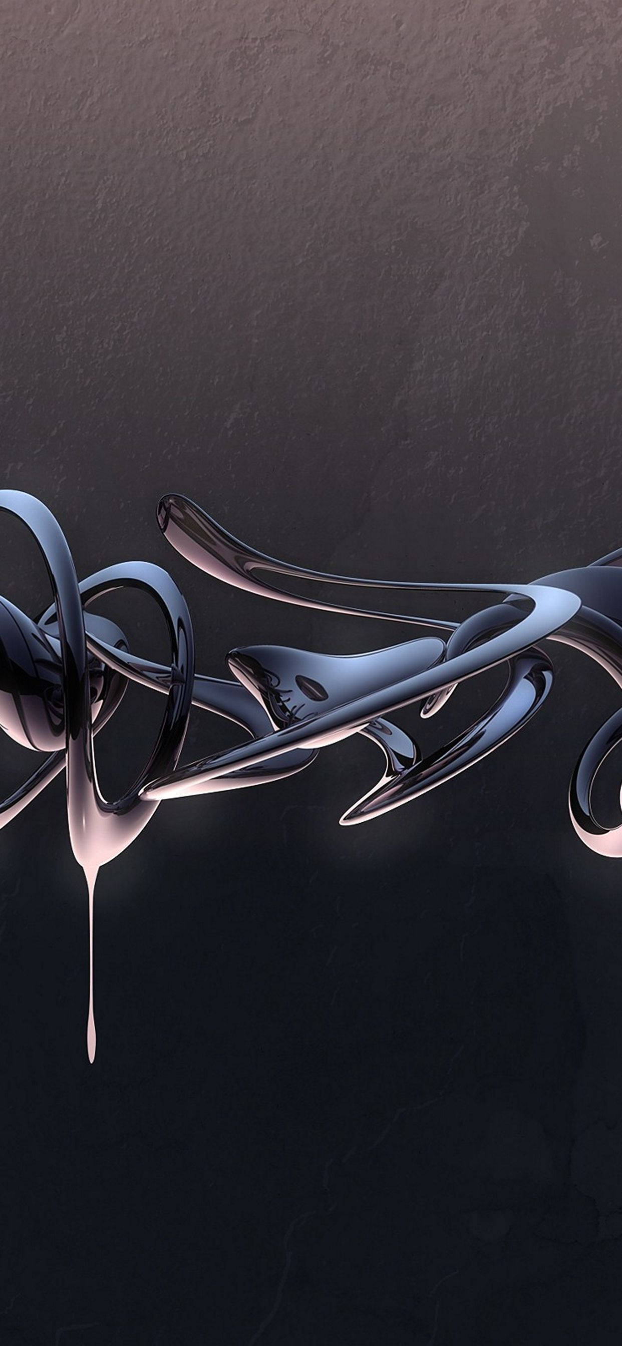 iPhone 11 Pro Max, melting mercury, glossy metallic liquid, 2K Phone Wallpaper