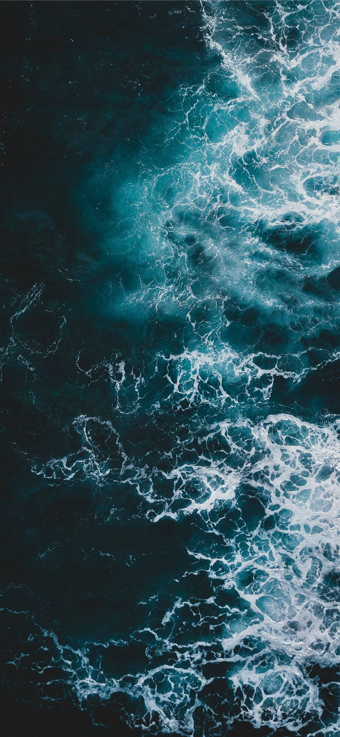 iPhone 11, ocean whitecaps, deep teal, Full HD Phone Wallpaper