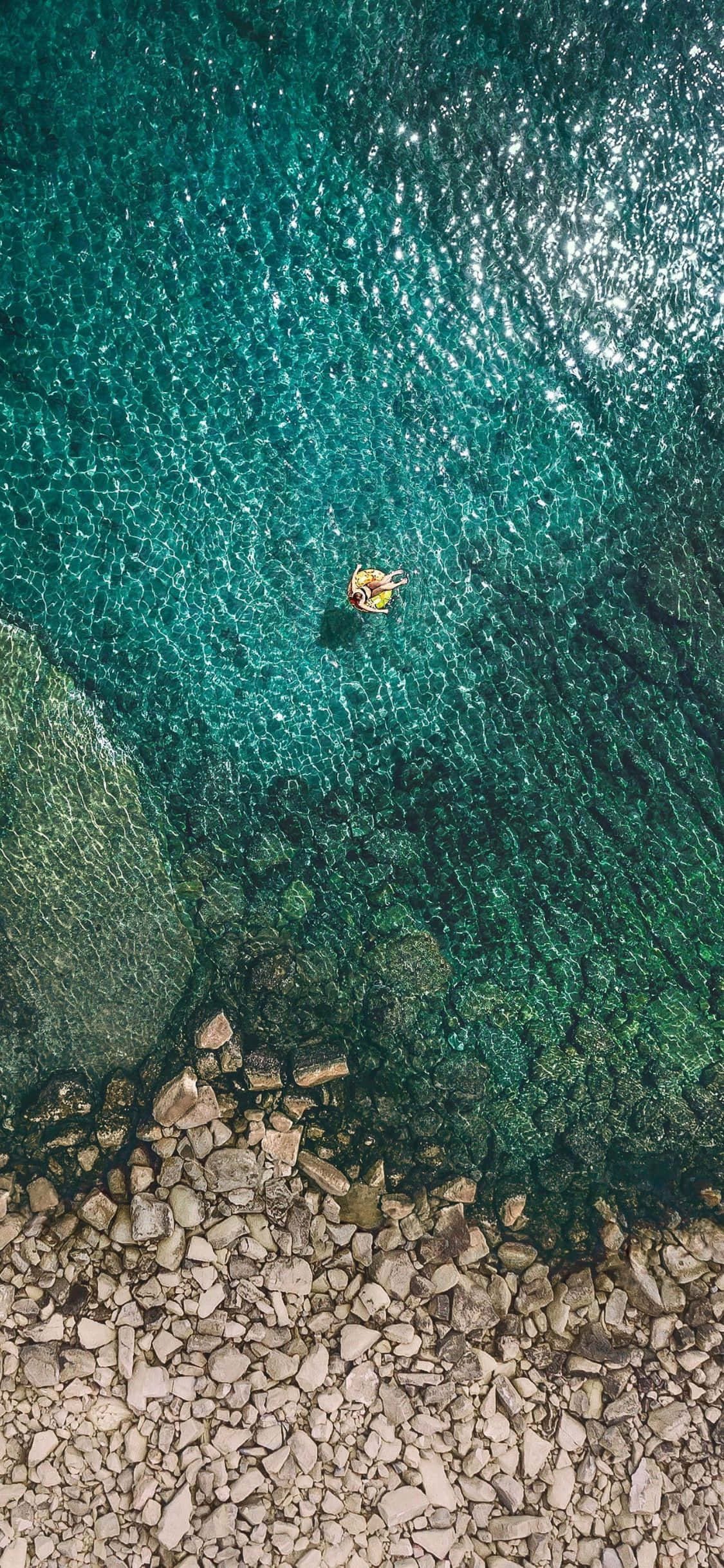 iPhone 11 Pro, 1125 x 2436, bright yellow inflatable ring, Full HD Phone Wallpaper