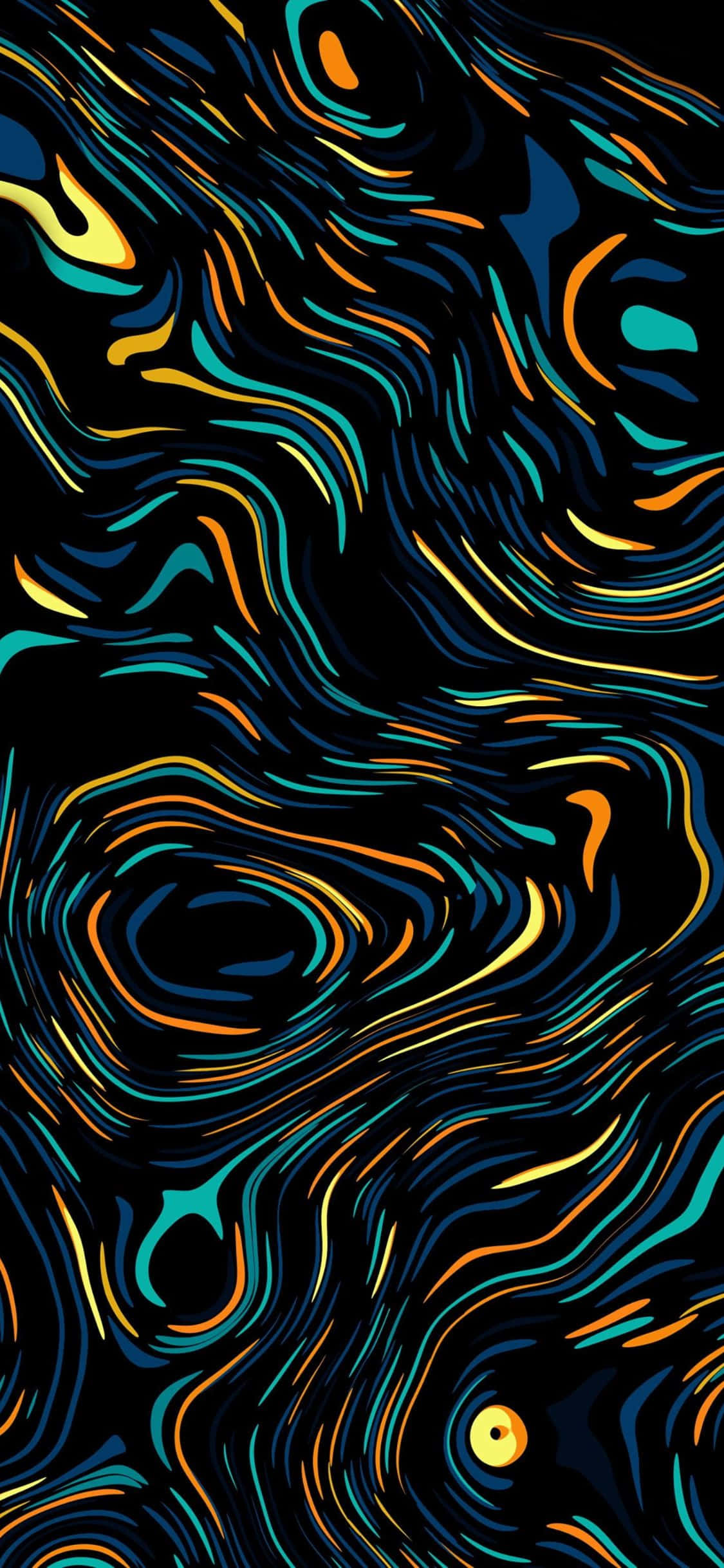 iPhone 11 Pro, teal, orange, Full HD Phone Wallpaper