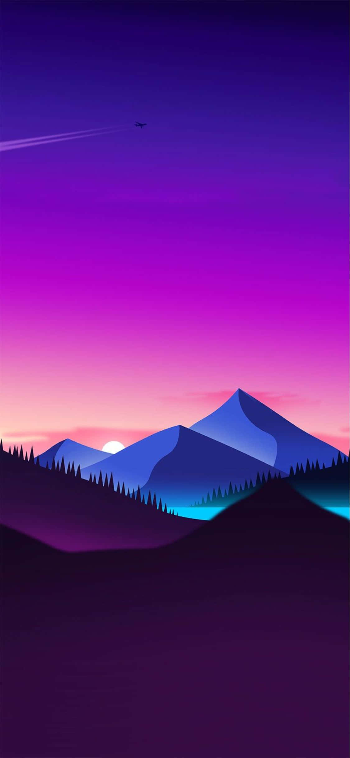 iPhone 11 Pro, sunset, purple sky, Full HD Phone Wallpaper