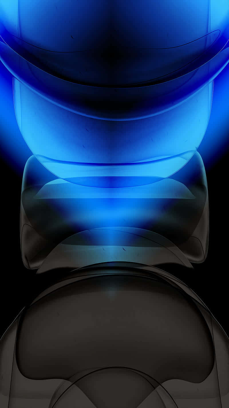 iPhone 11 Pro, black, blue glowing glass orbs, HD Phone Wallpaper