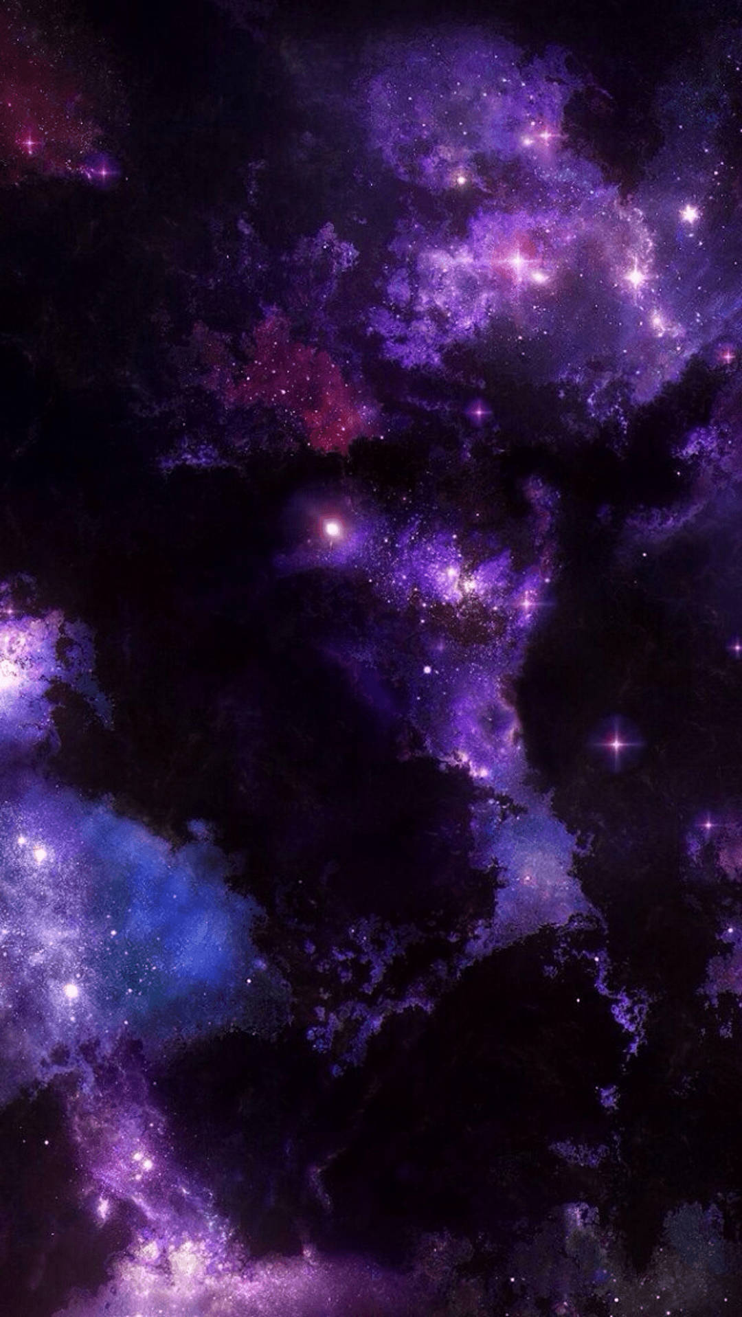 iPhone 11, regal purple, cosmic nebula, HD Phone Wallpaper
