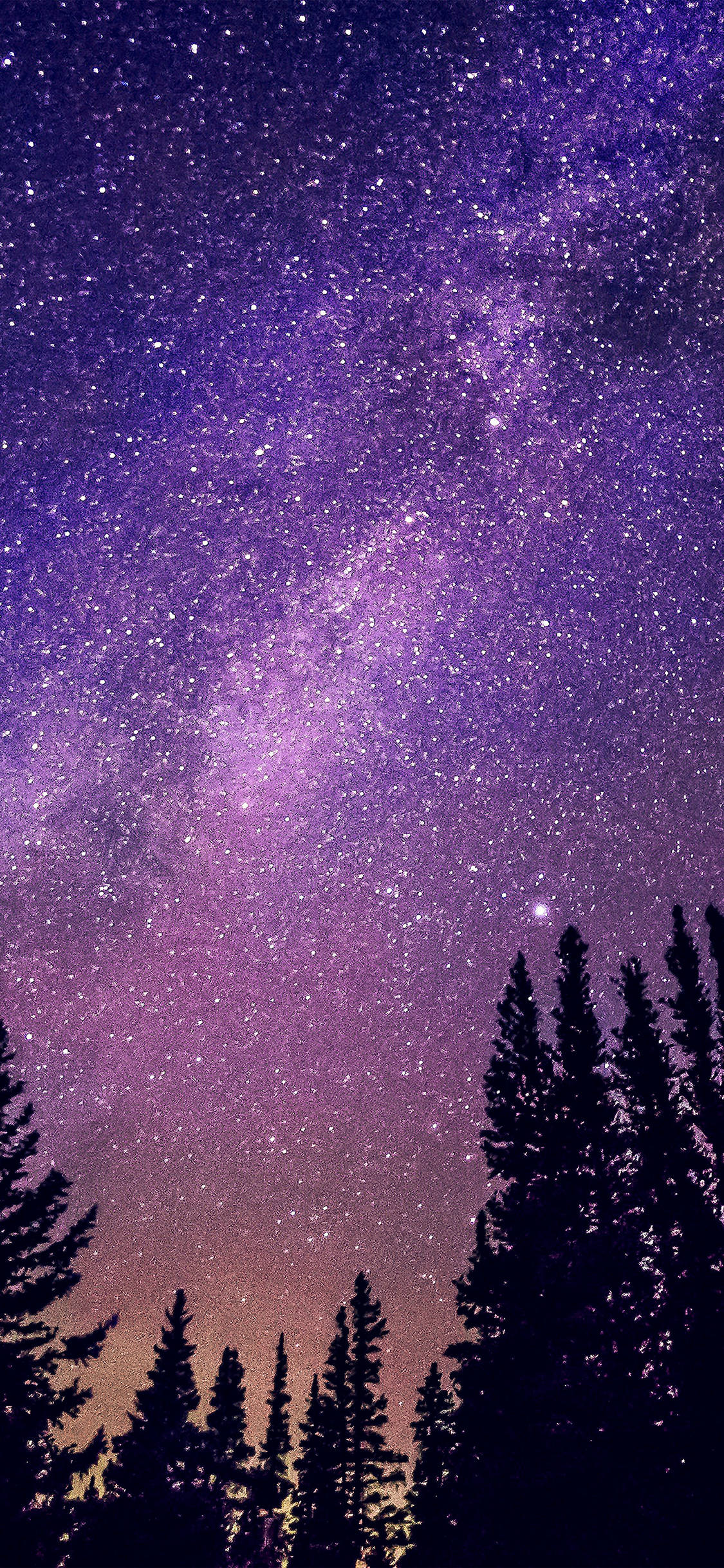 iPhone 11, Purple, Milky Way galaxy, Full HD Phone Wallpaper