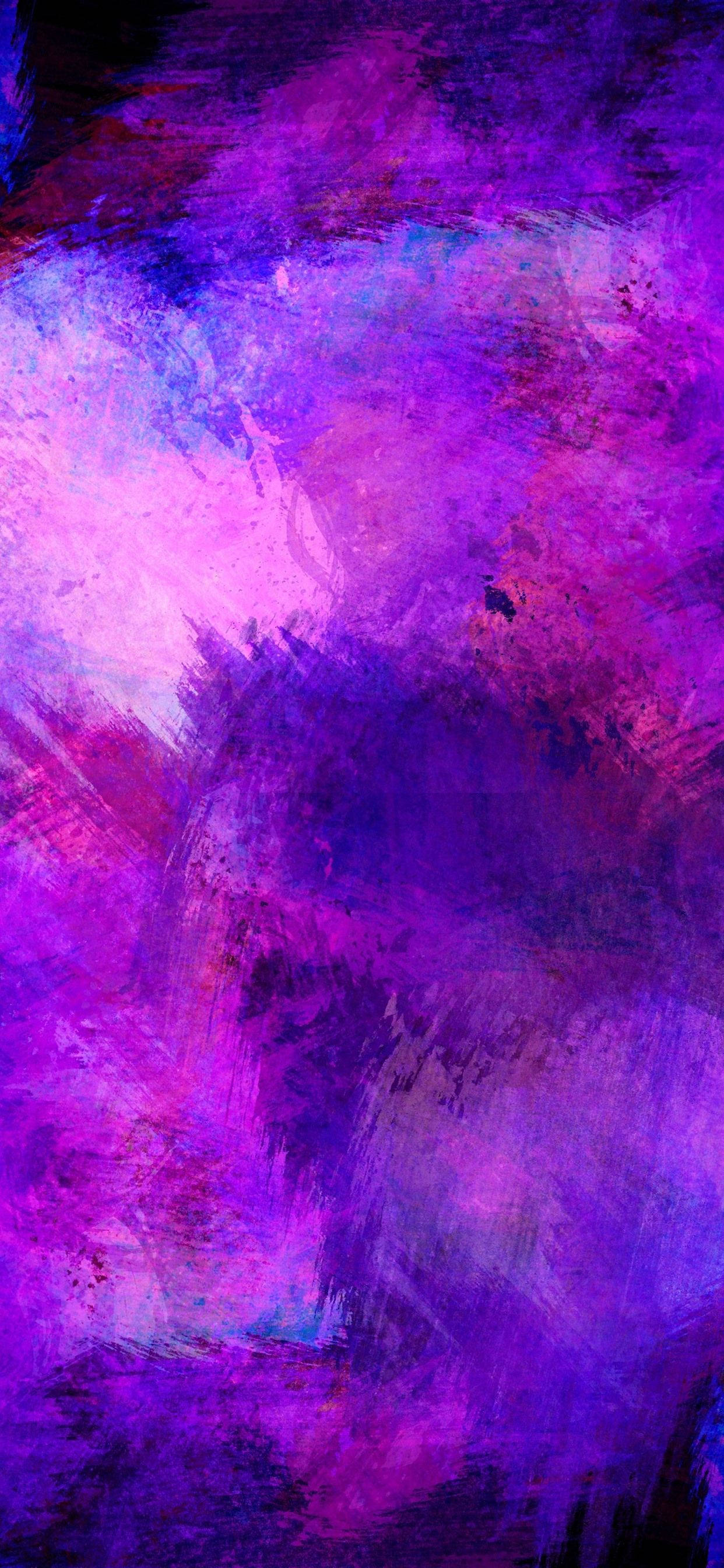 iPhone 11, purple, abstract swirls, 2K Phone Wallpaper