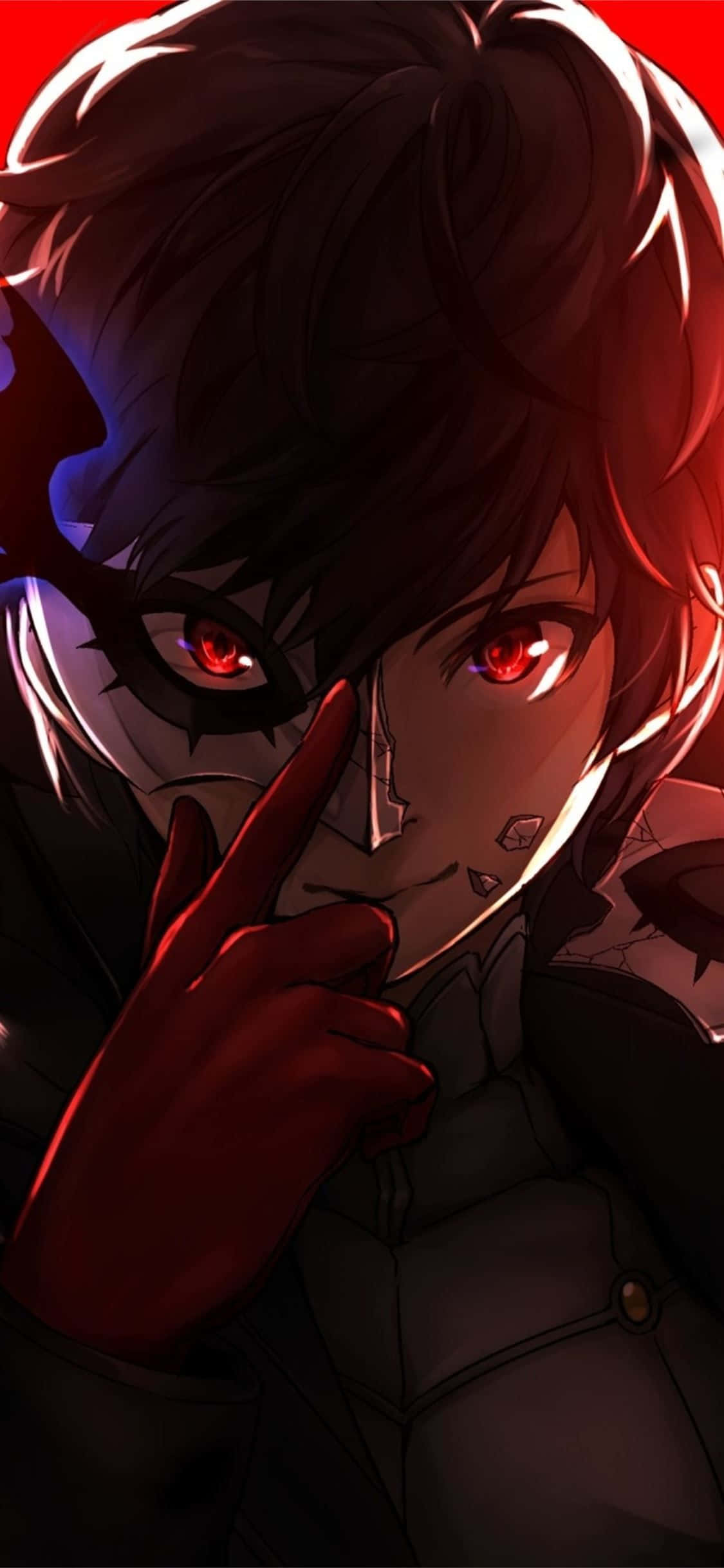 iPhone 11 Red, anime character, glowing red eyes, Full HD Phone Wallpaper