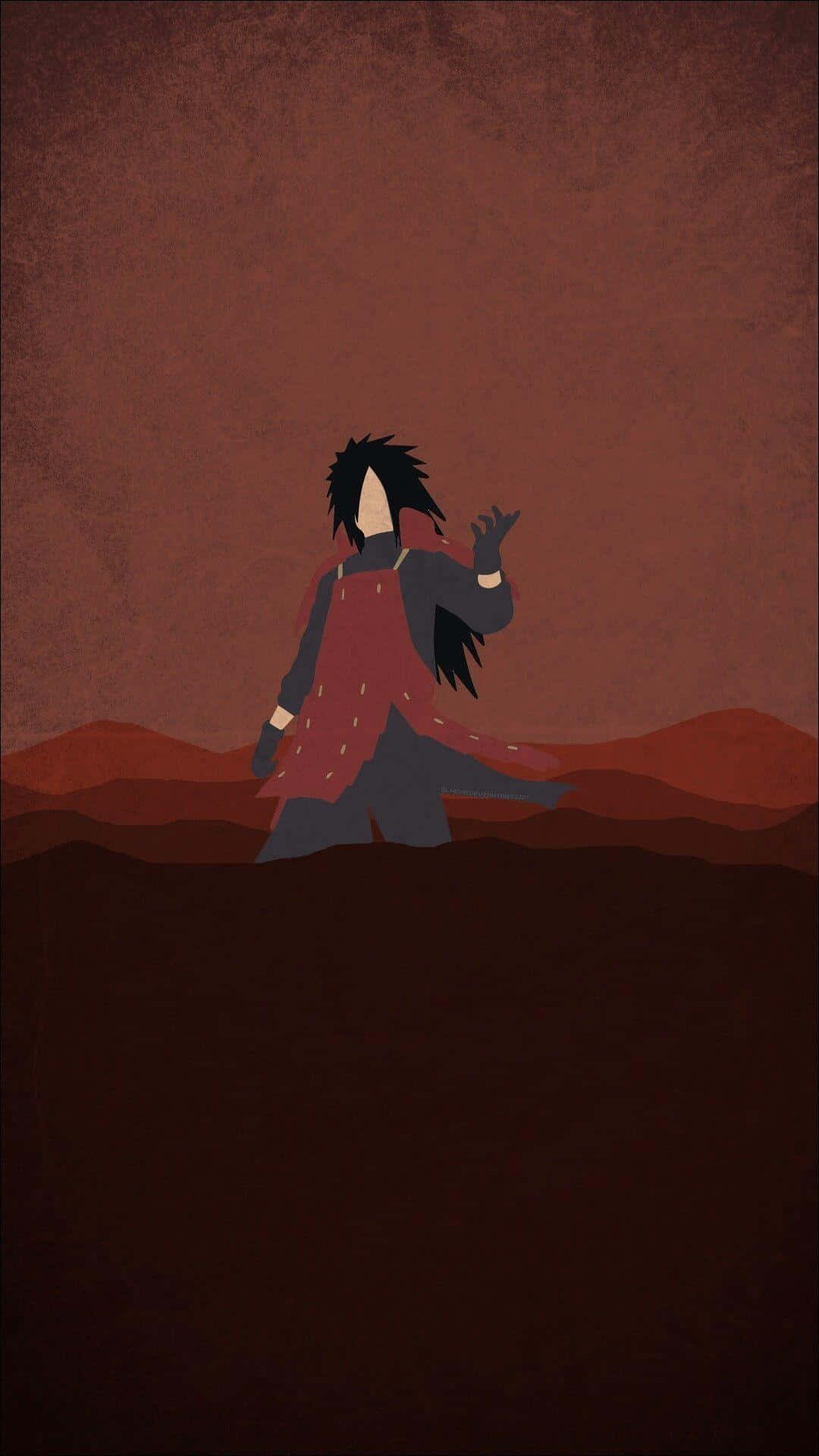 iPhone 11, Red Anime, spiky black hair, Full HD Phone Wallpaper
