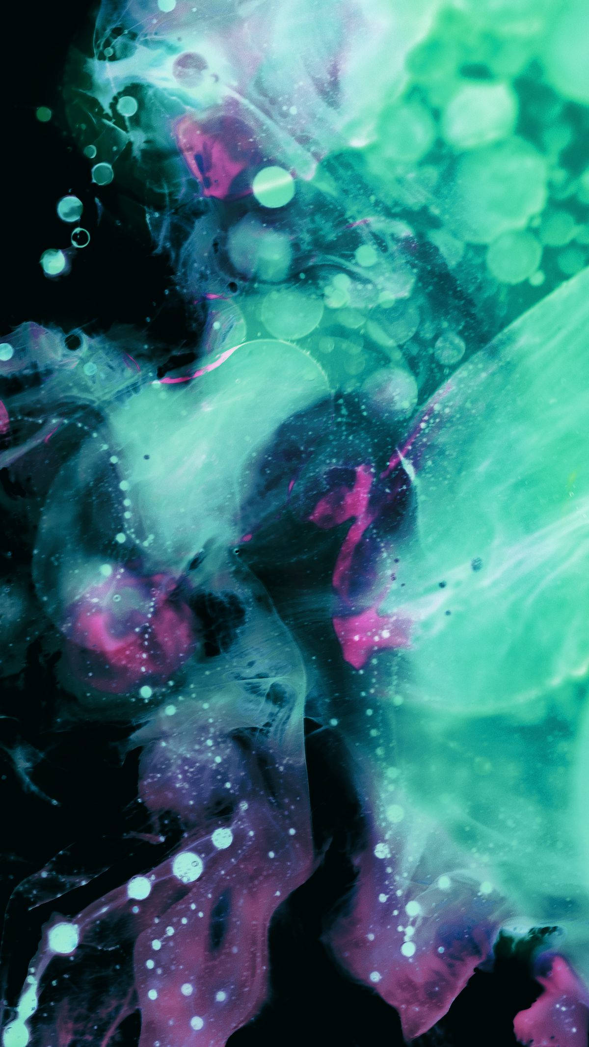 iPhone 11, teal, magenta, Full HD Phone Wallpaper